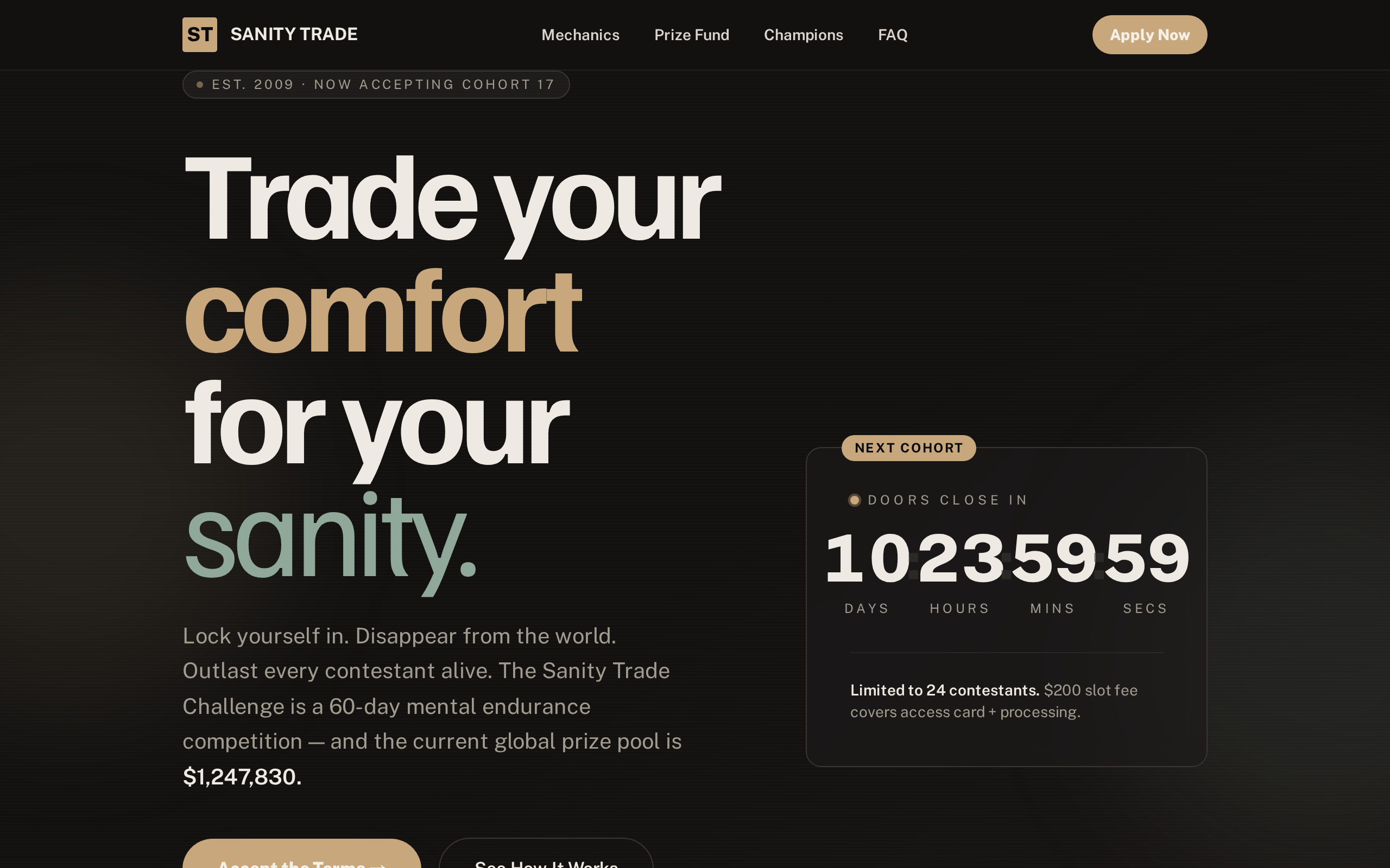 Sanity Trade Challenge-copy website example
