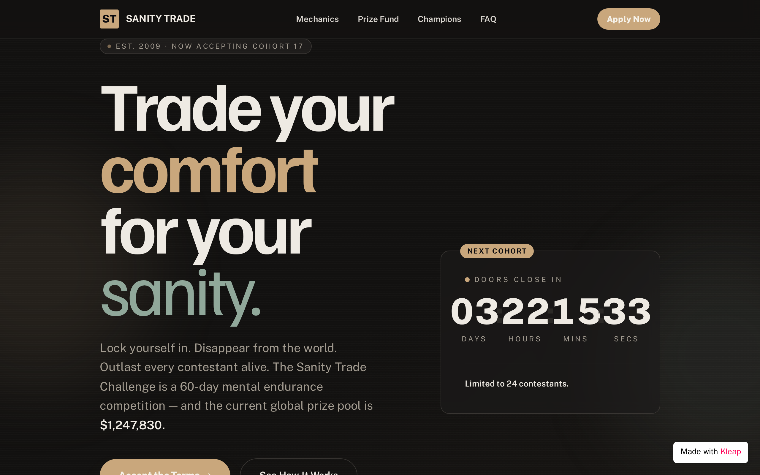 Sanity Trade Challenge-copy website example