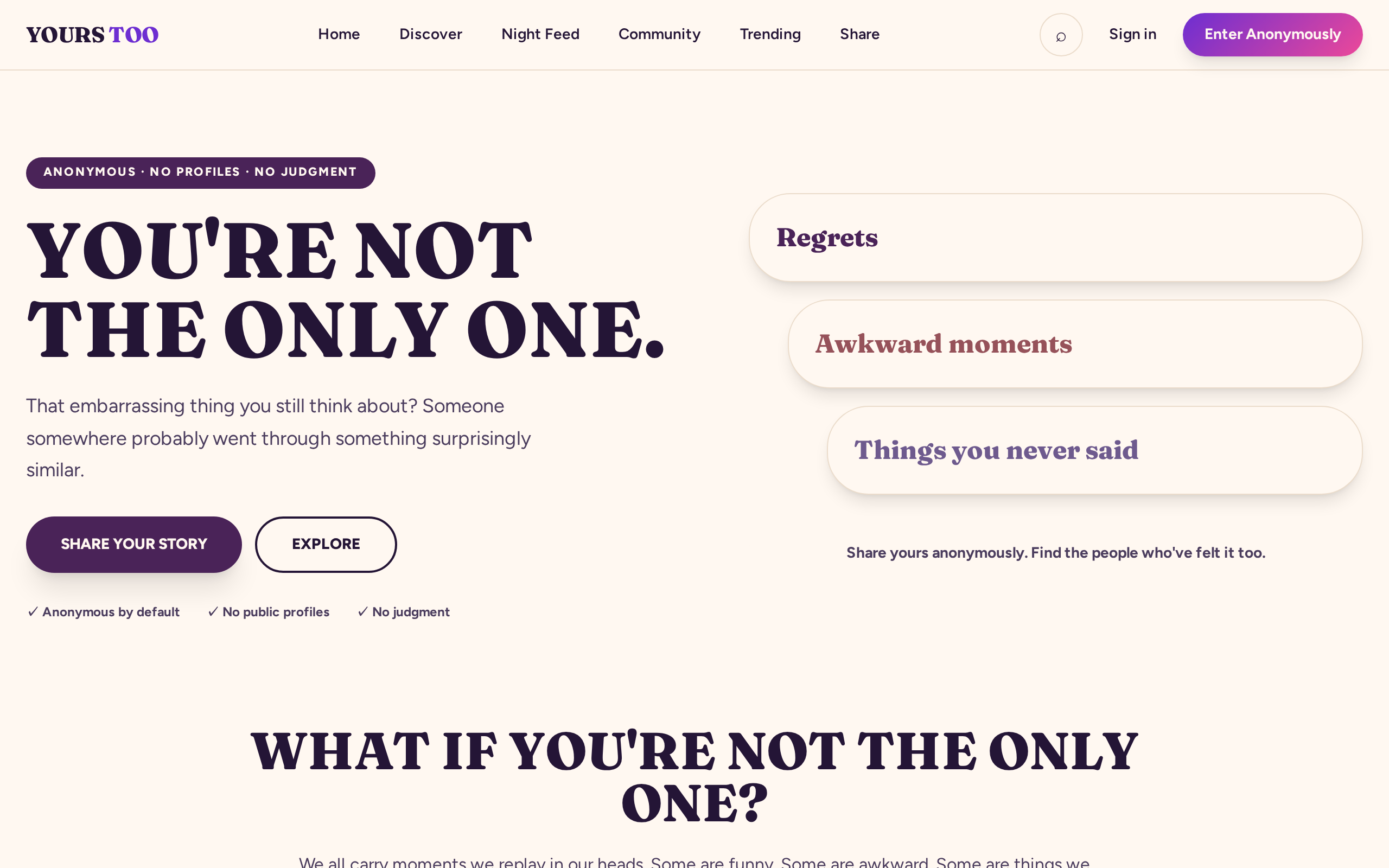Not Just Me website example