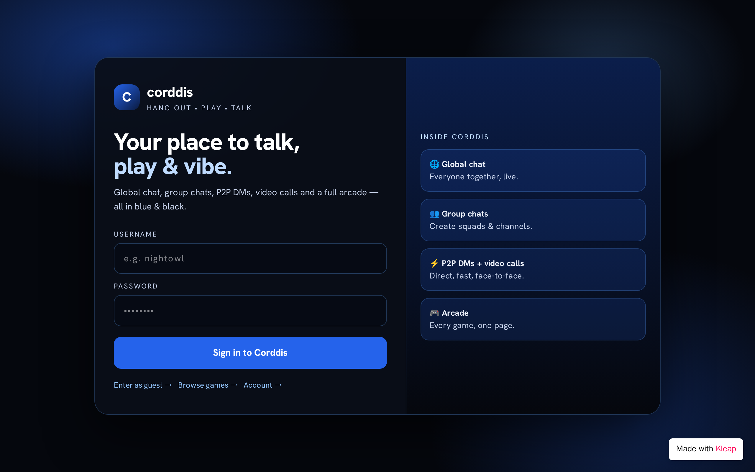 ICEV — built with Kleap
