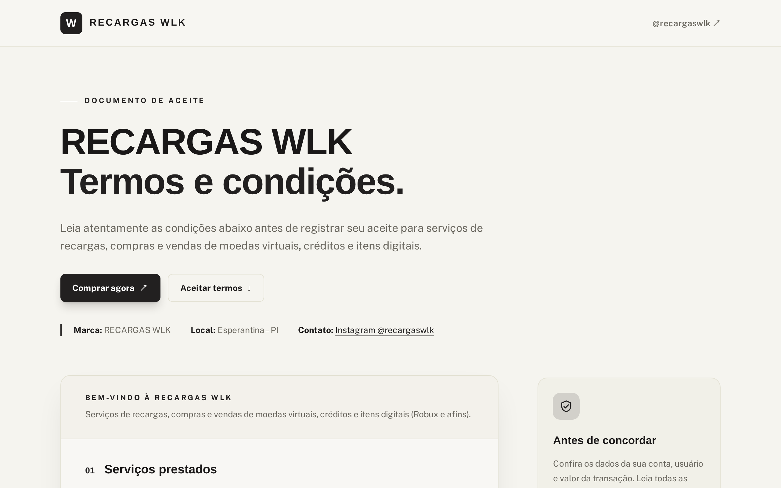 Recargas WLK