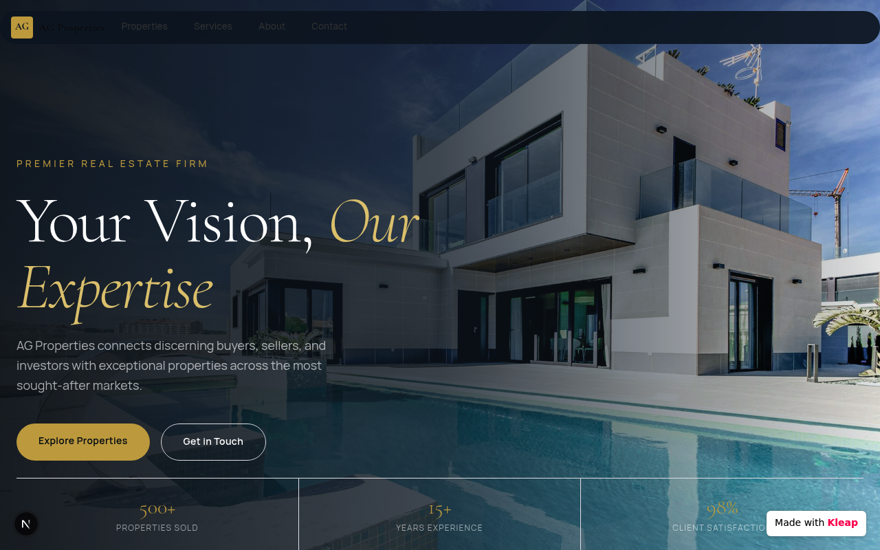 AG properties website example