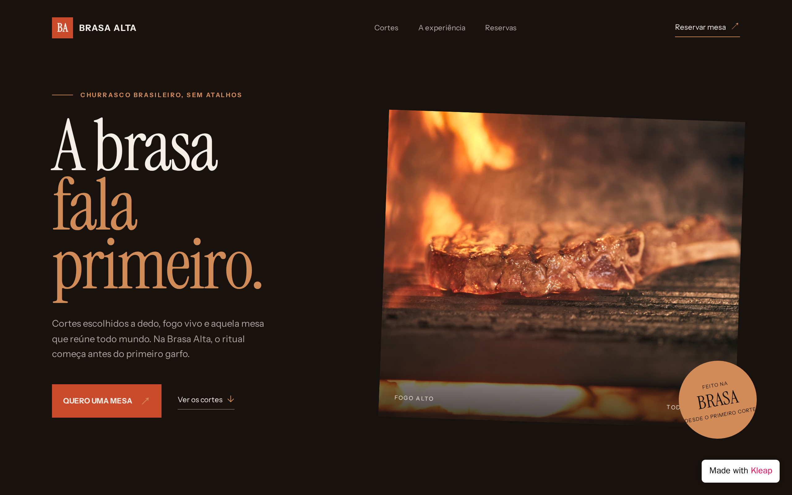 Faz um site de churrascaria pra mim