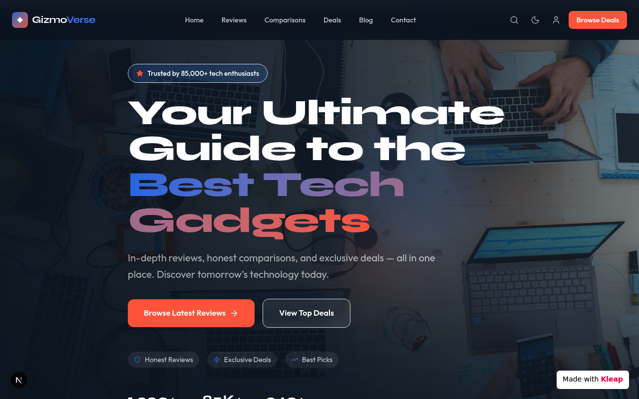 GizmoVerse website example