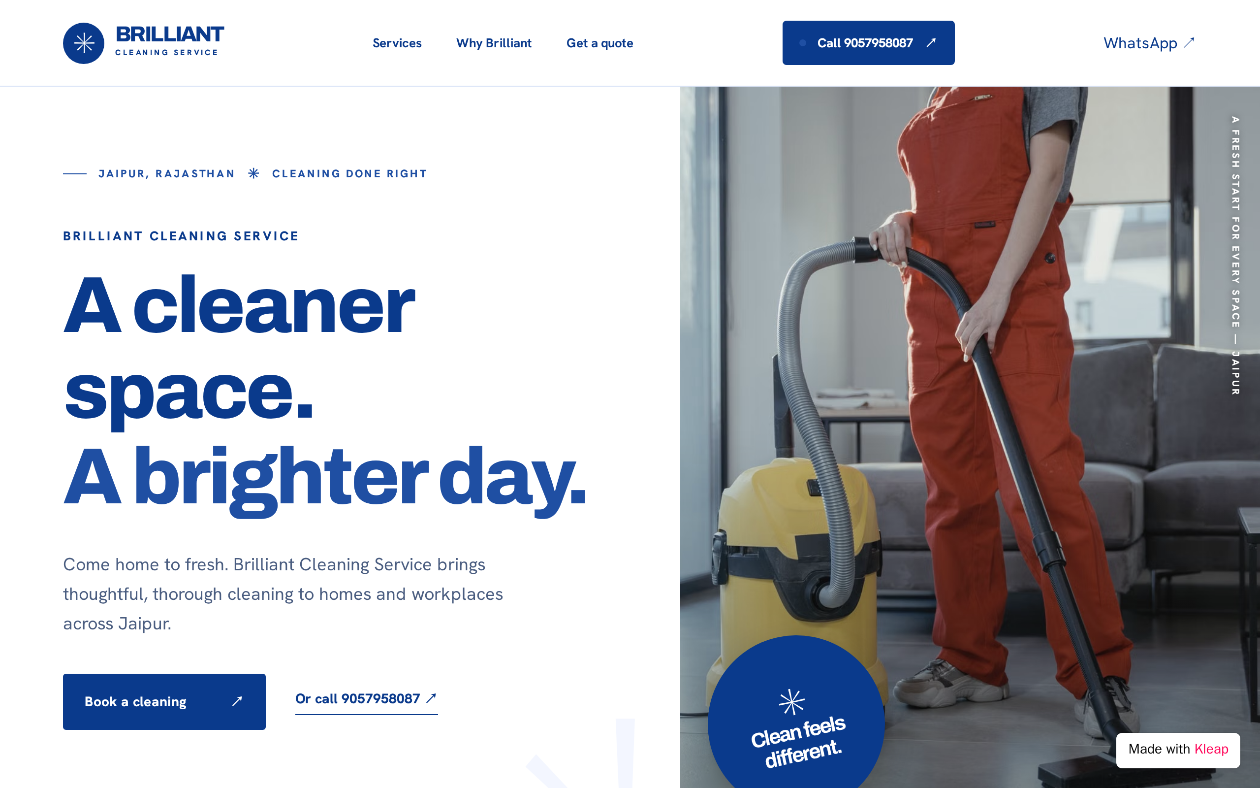 Brilliant Cleaning Service website example