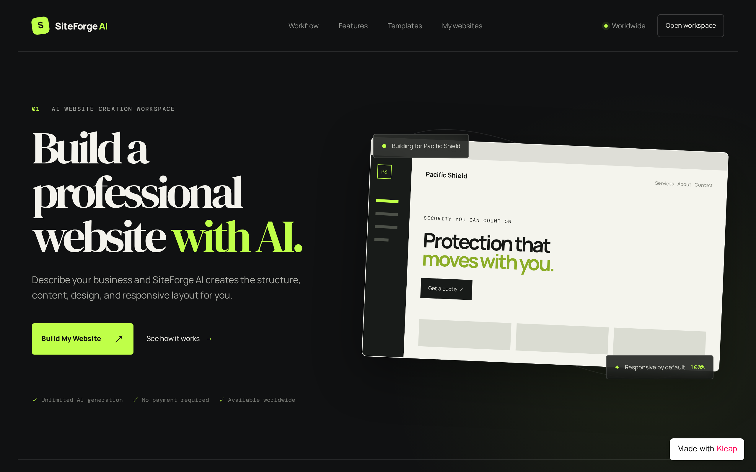 SiteForge AI