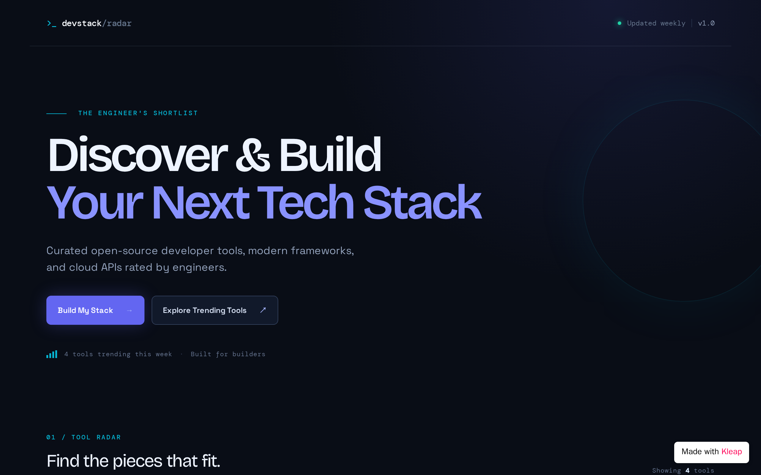 DevStack Radar