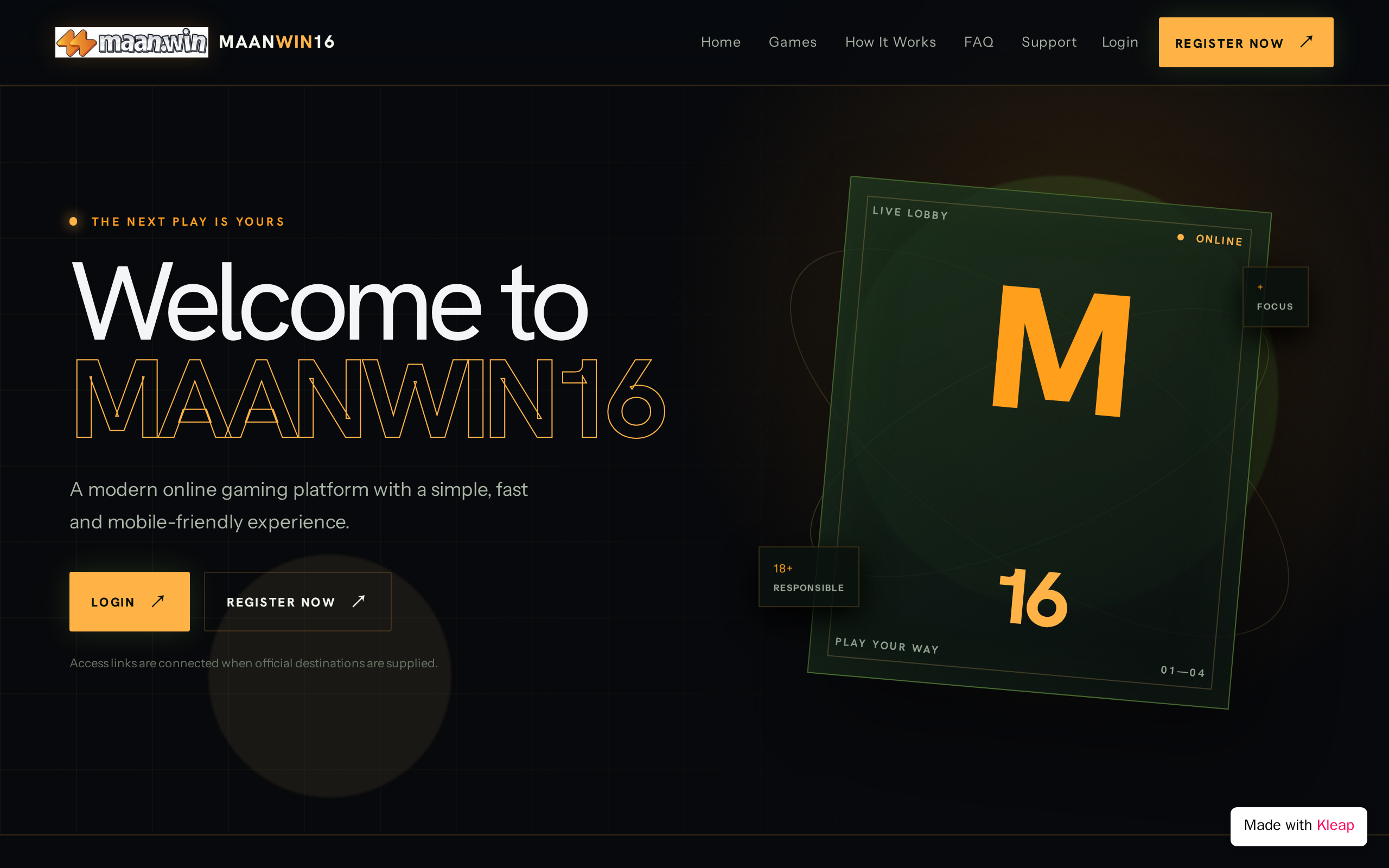 Maanwin16 website example