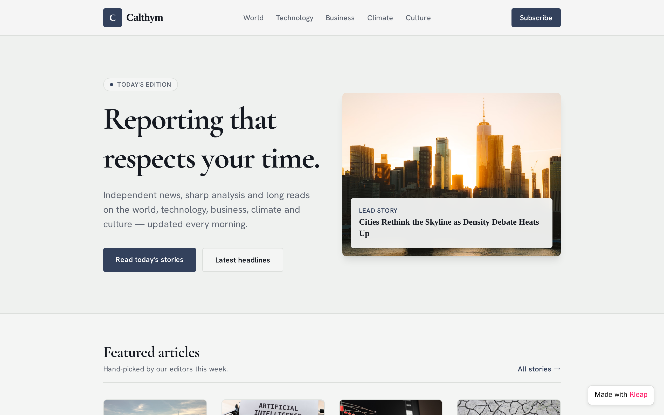 Calthym website example