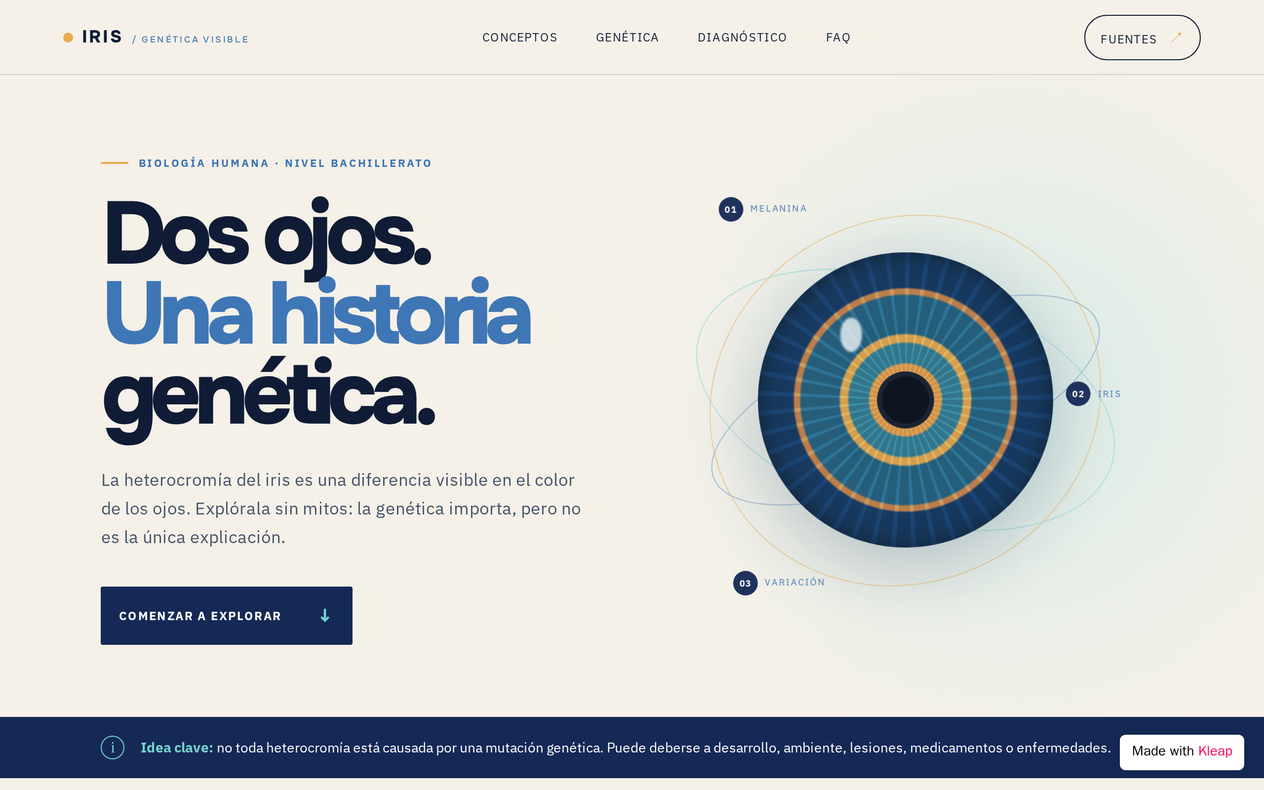 IrisGenetica website example