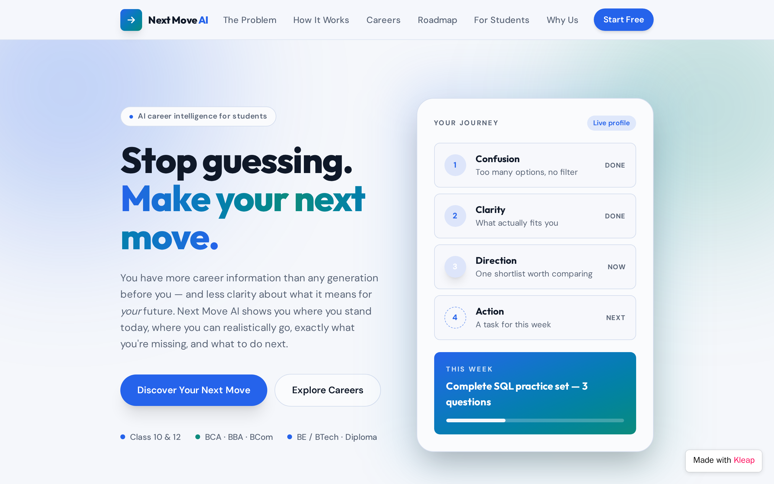 Next Move AI website example
