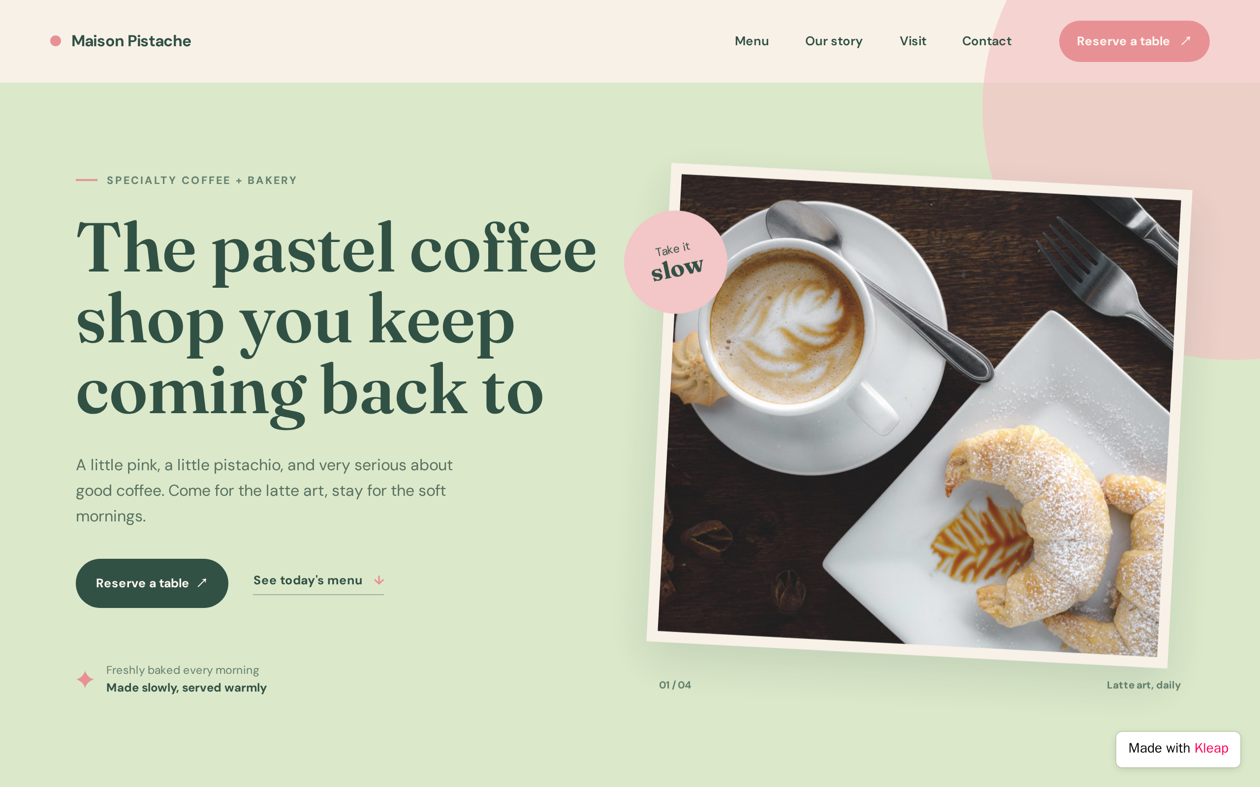 Maison Pistache 3 website example