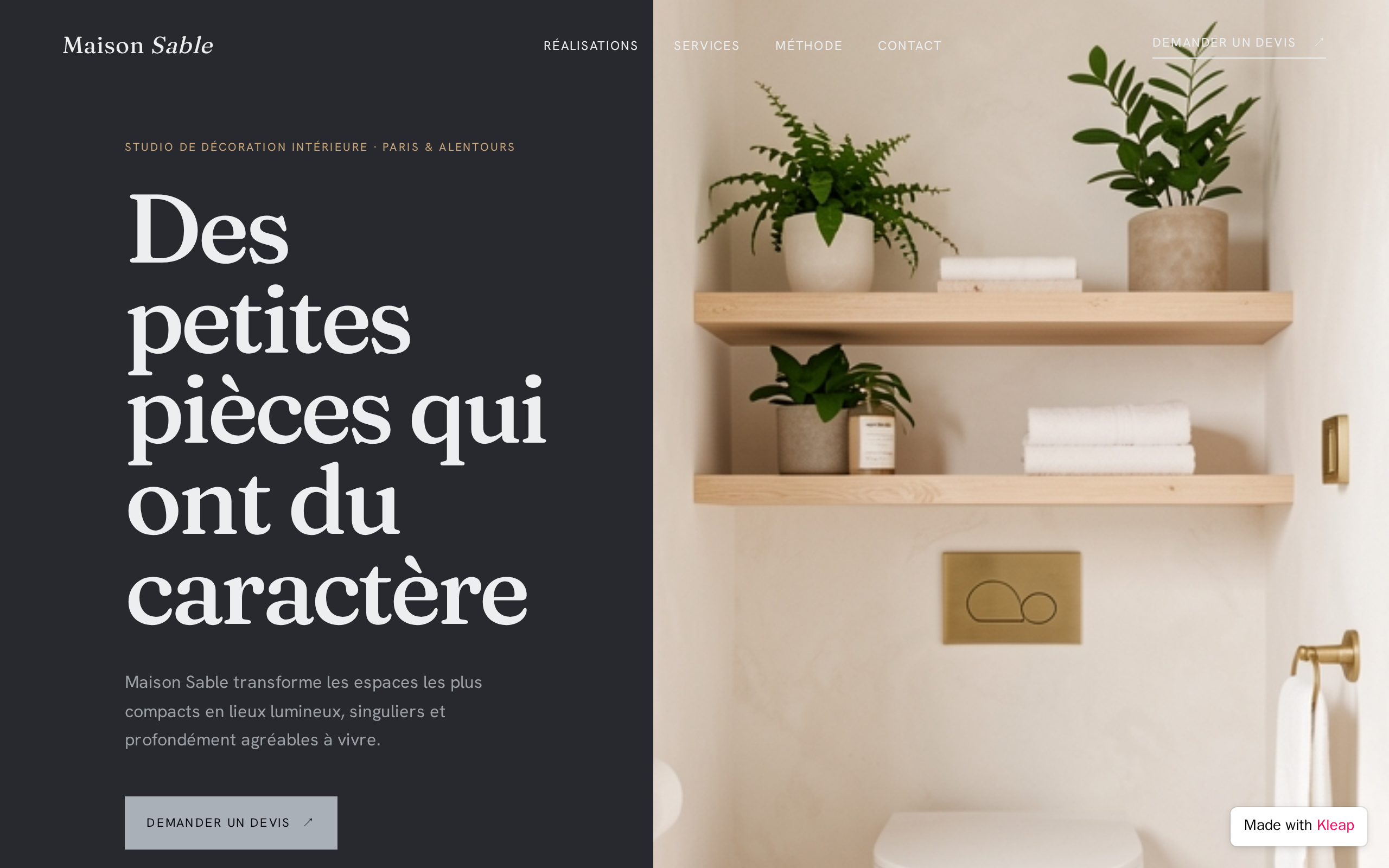 Maison Sable gysl website example