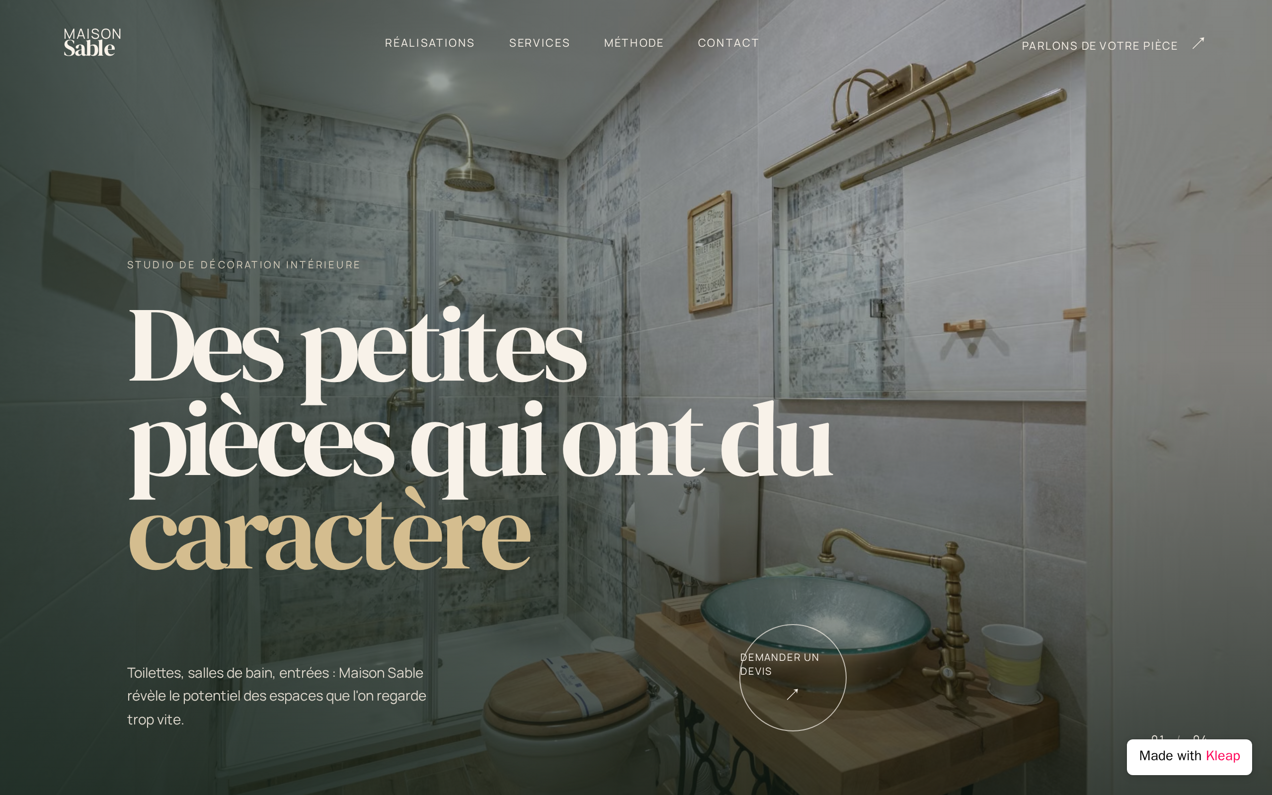 Maison Sable pf3x website example
