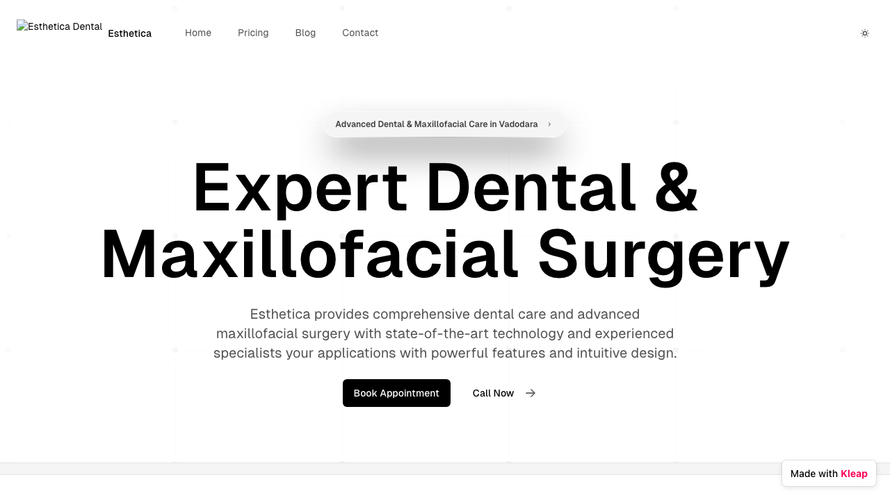 Esthetica Dental website example