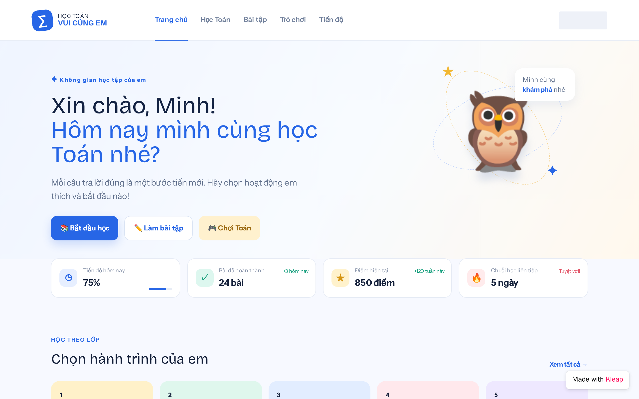 HỌC TOÁN VUI CÙNG EM