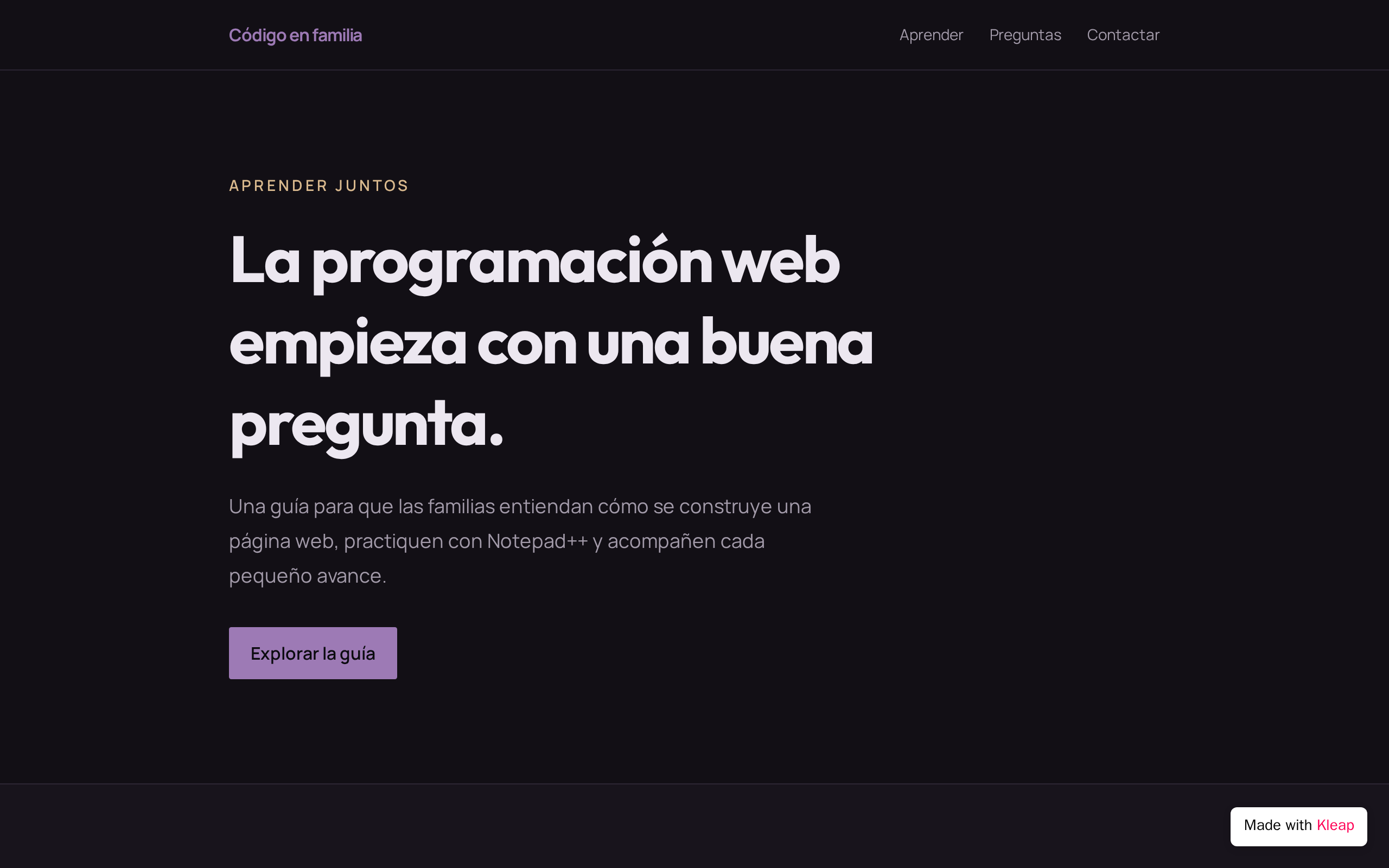 Código en familia