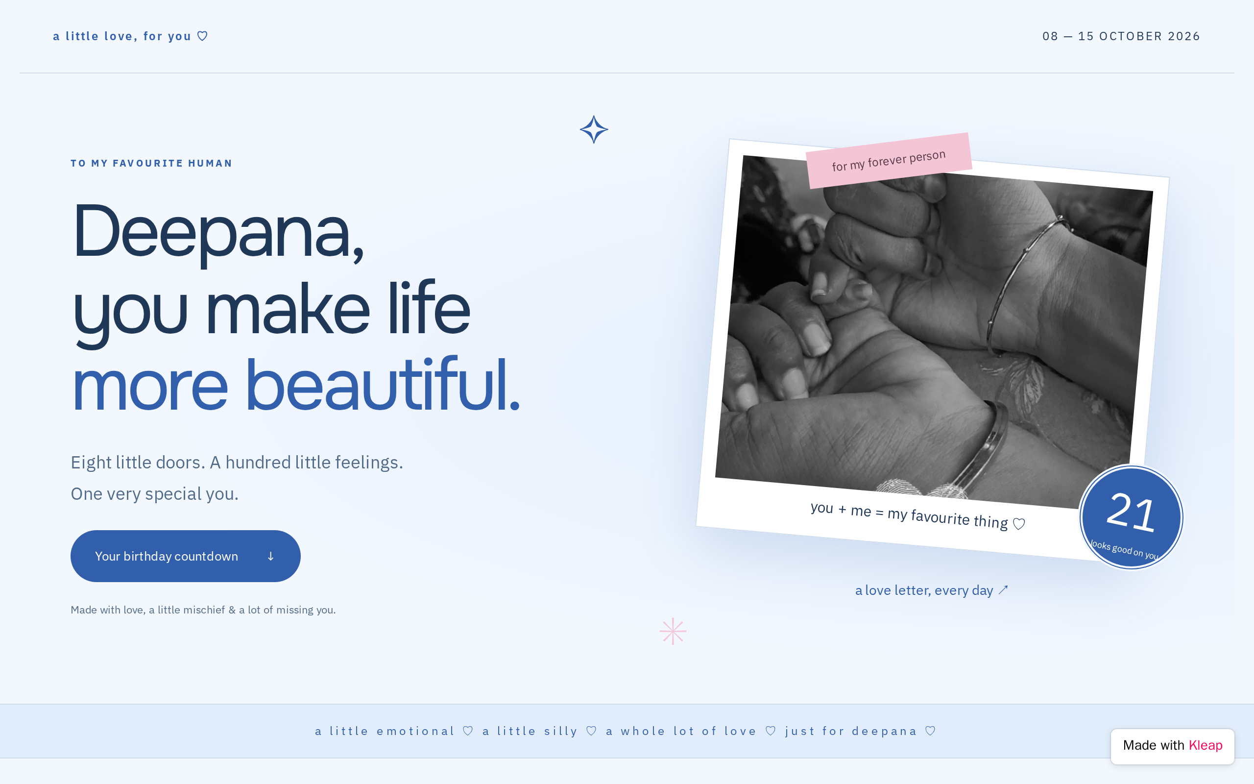 BirthdayBlue website example