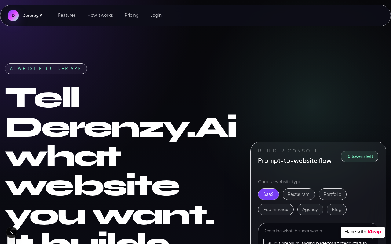 Derenzy website example