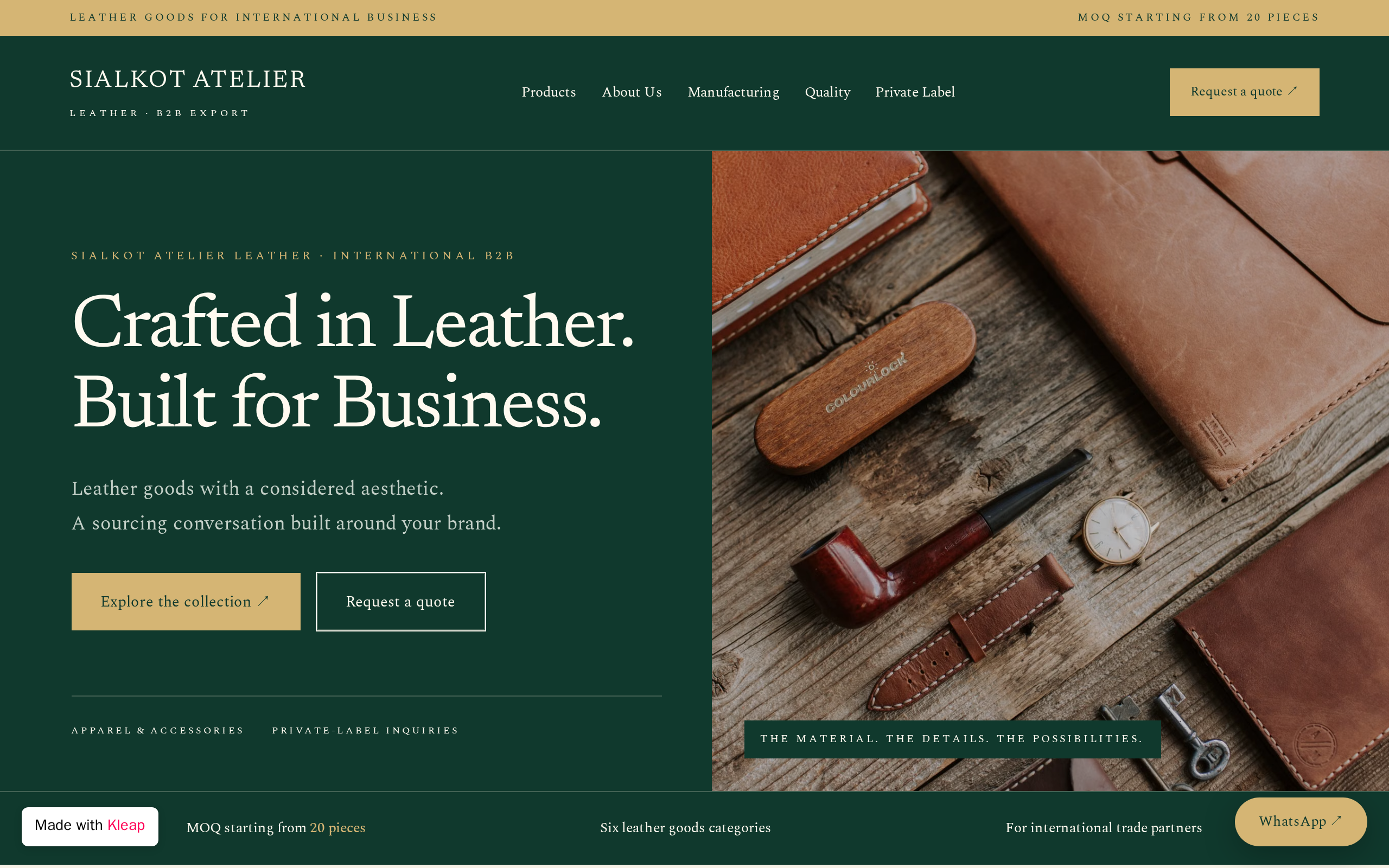 Sialkot Atelier Leather