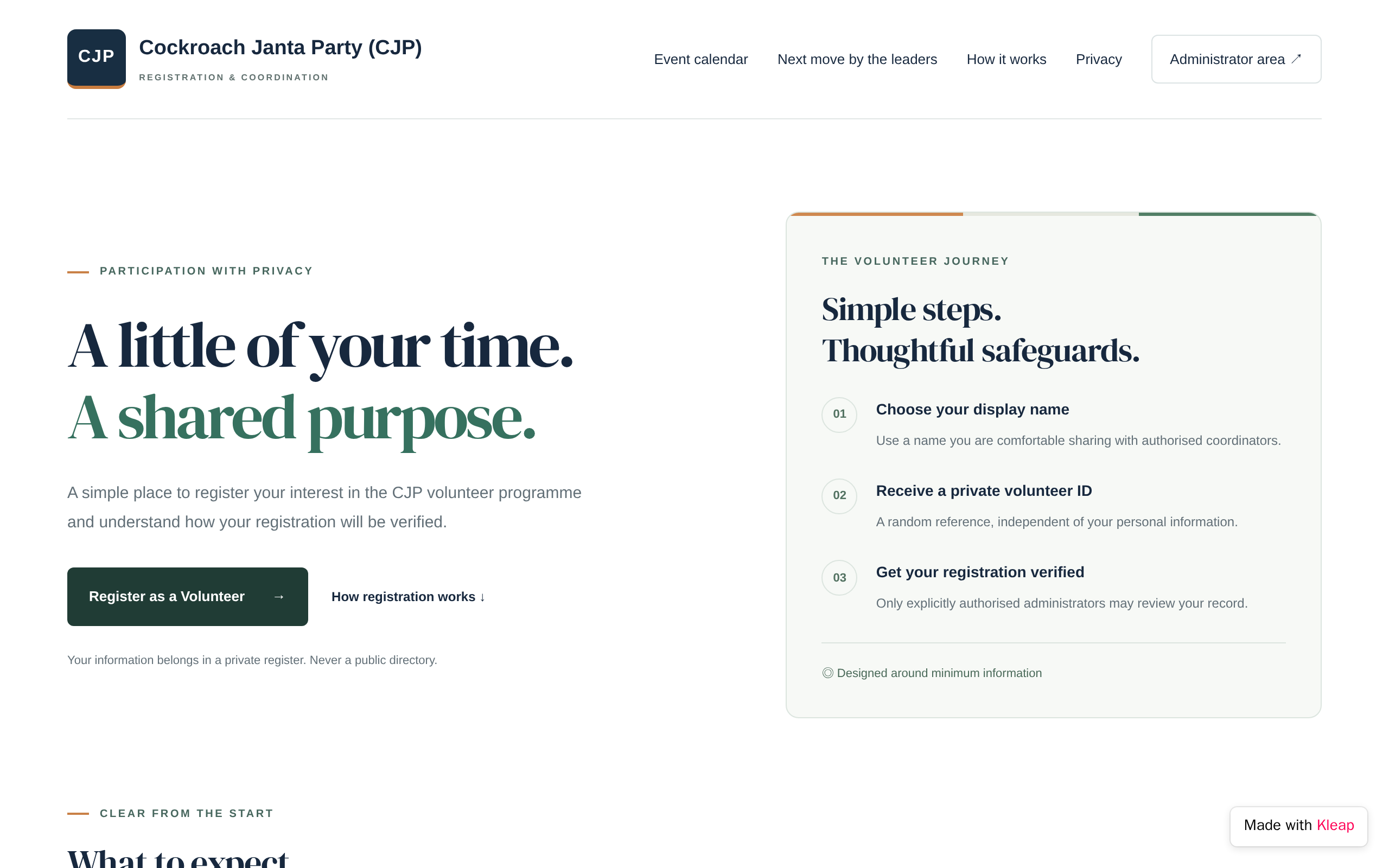 CJP Volunteer Portal