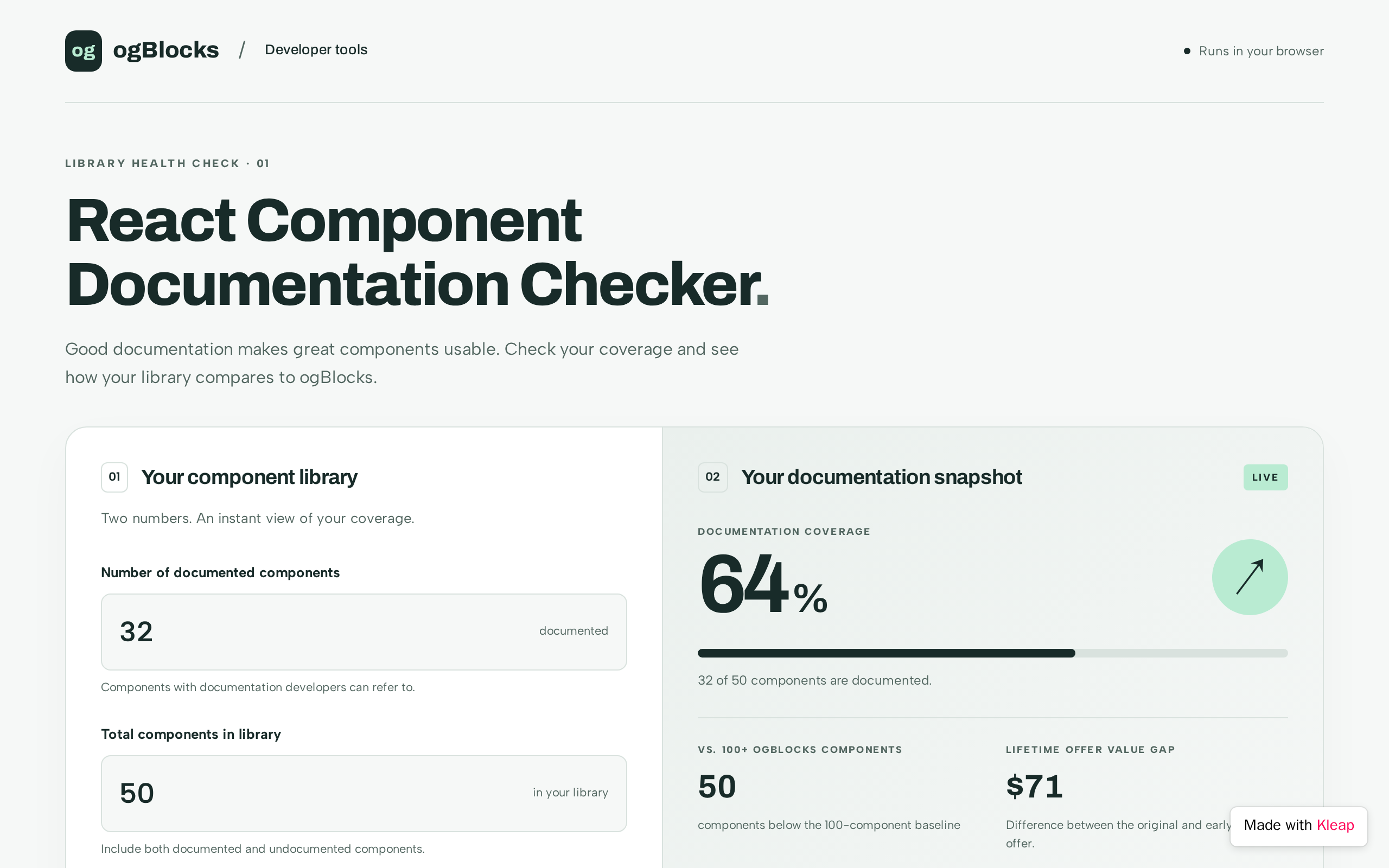 React Docs Checker website example