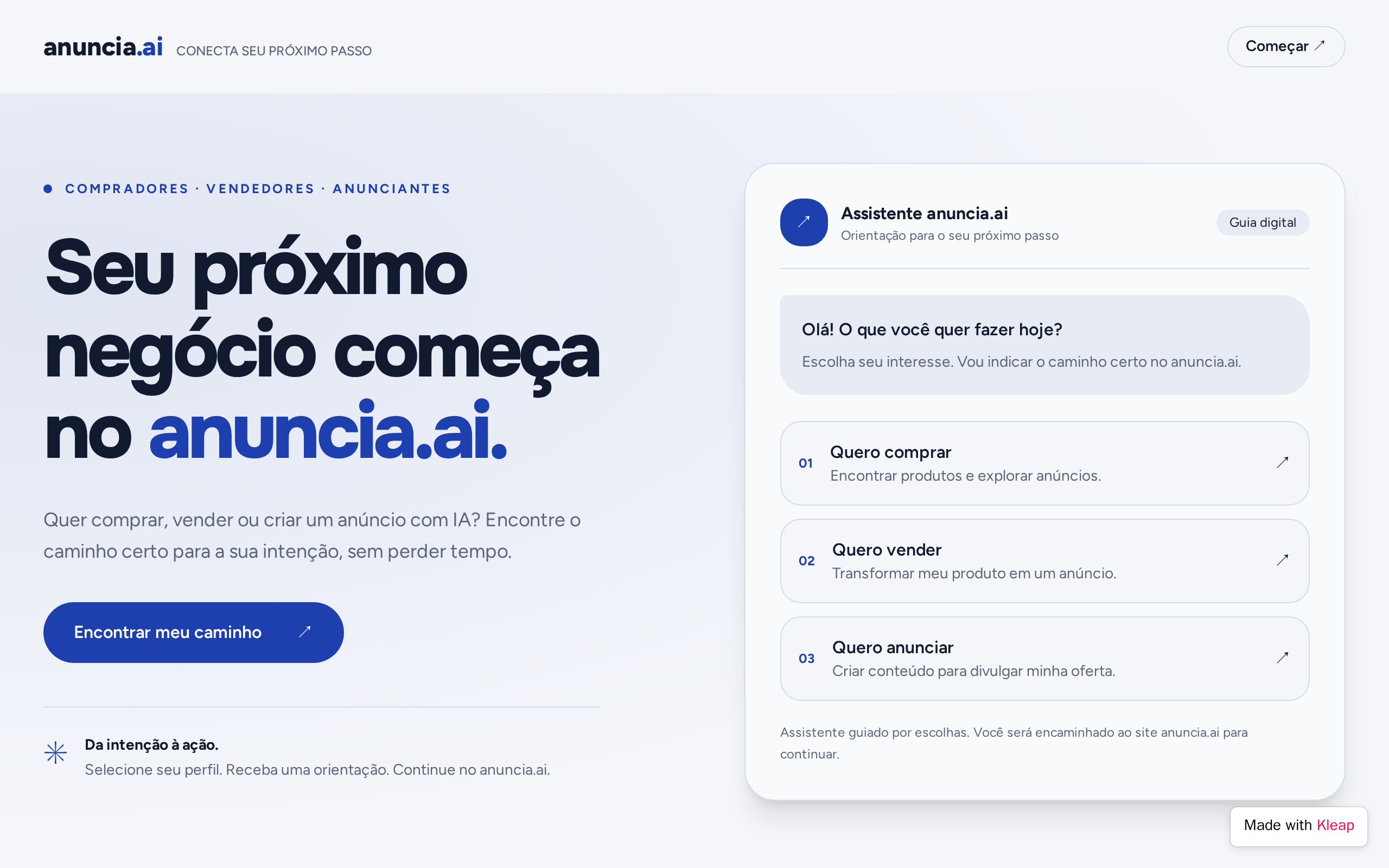 anuncia.ai — Assistente