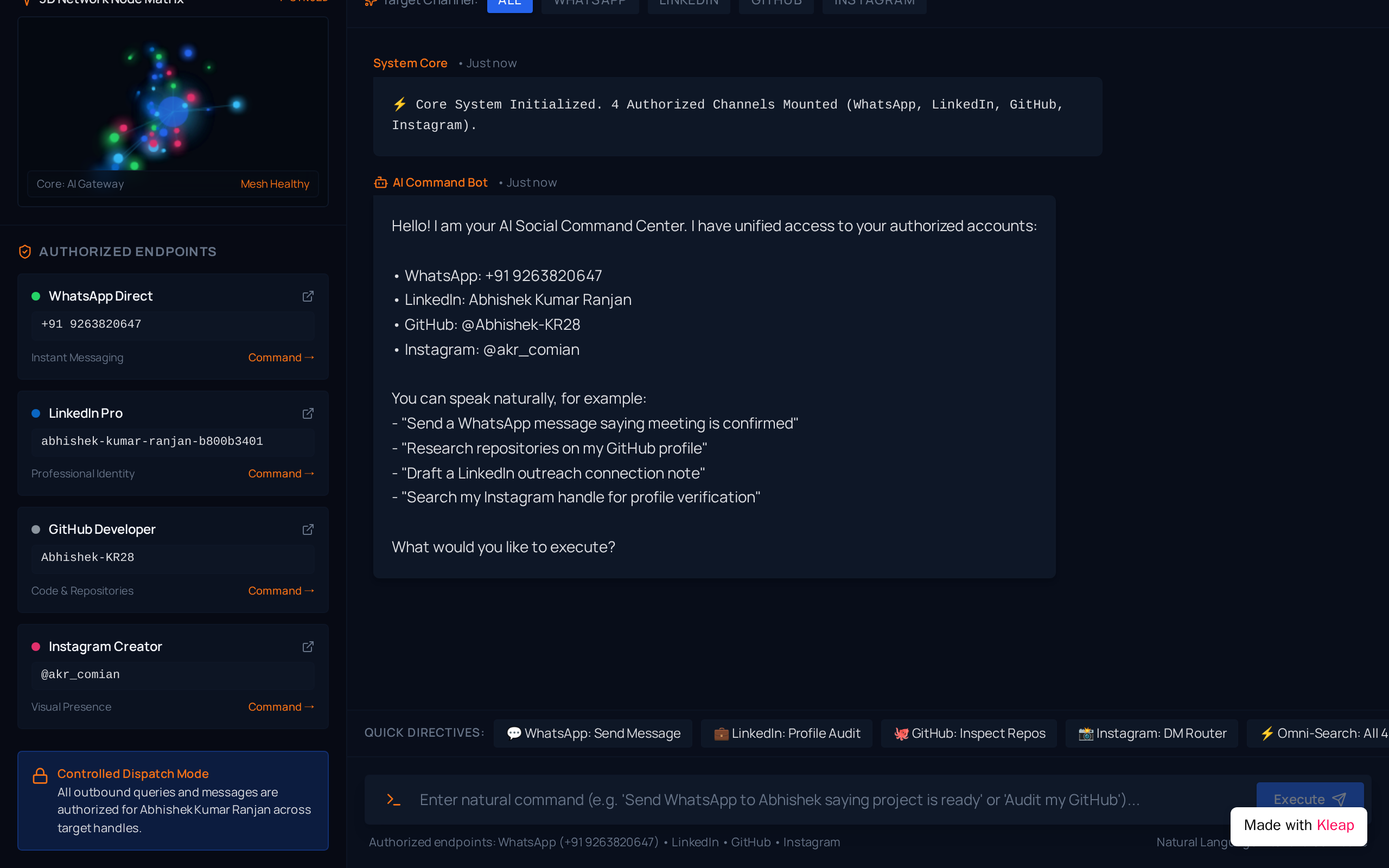 AI Social Command Center