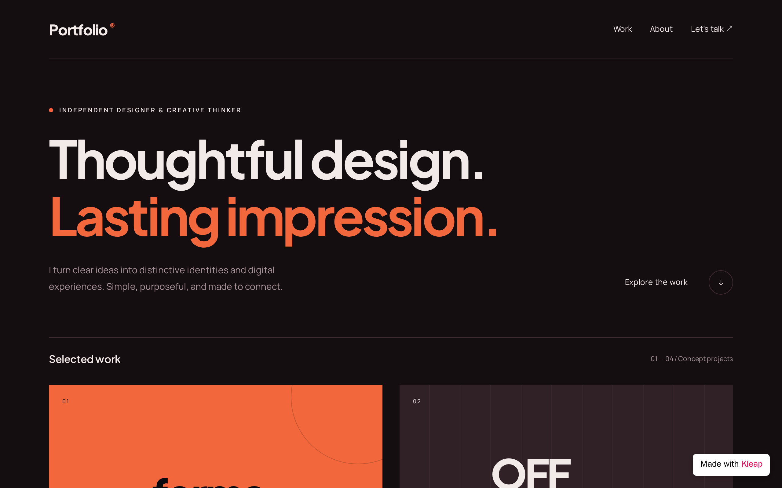 Portfolio Studio