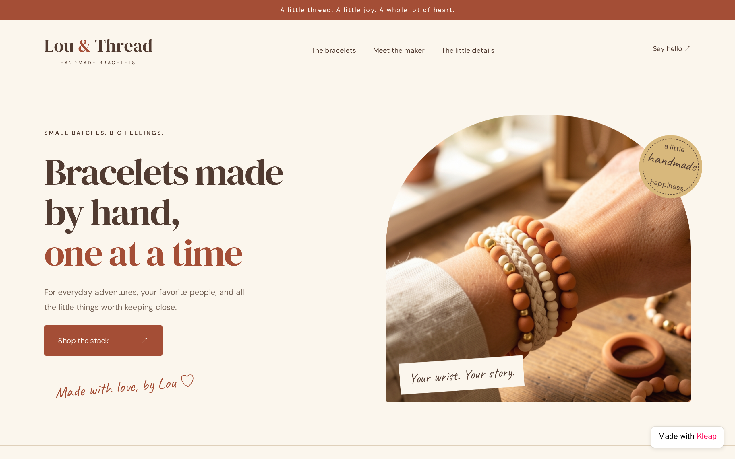 Lou & Thread website example