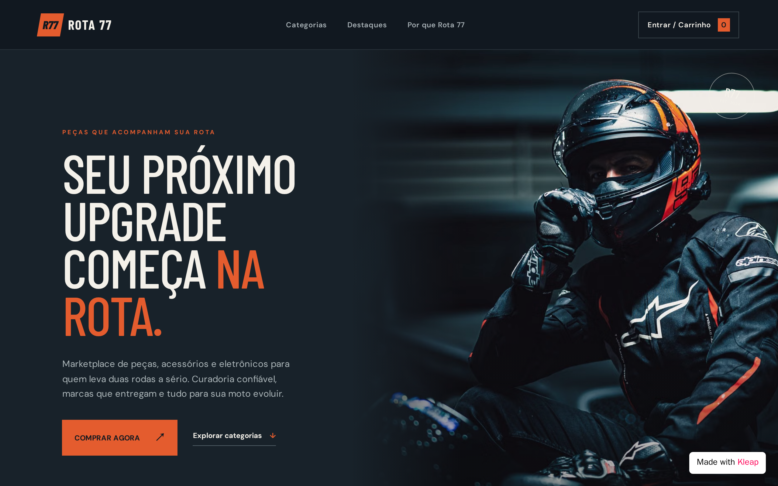 Lojas sobre peças de motos