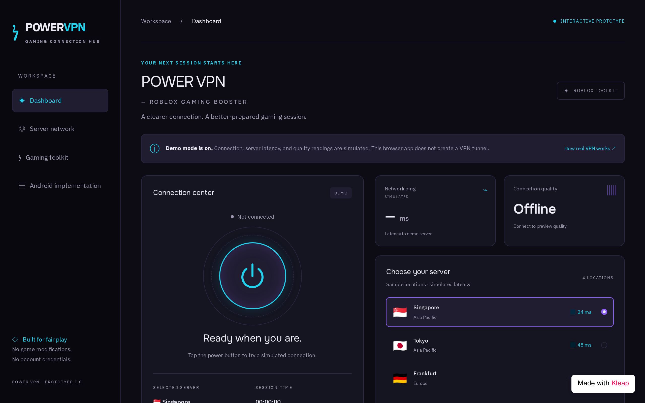 POWER VPN website example