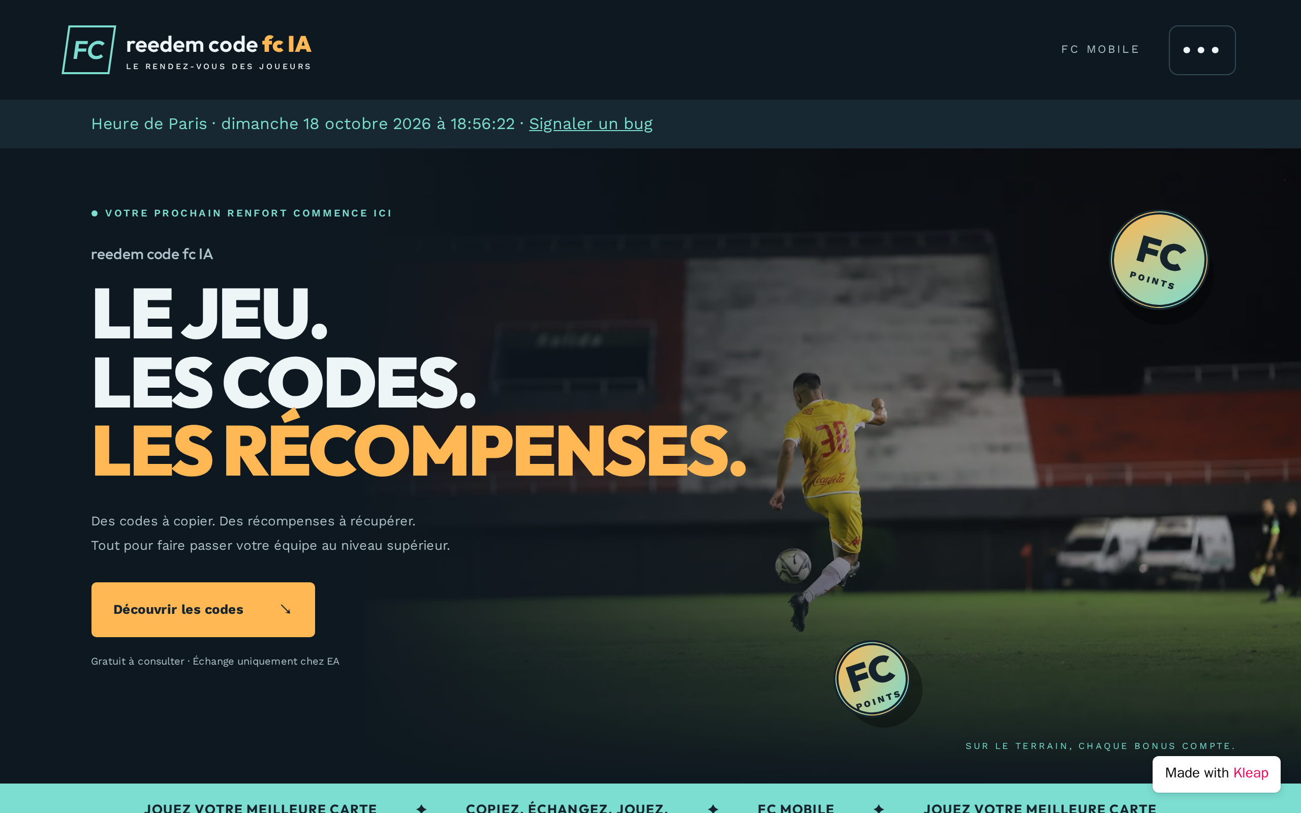 reedem code fc IA