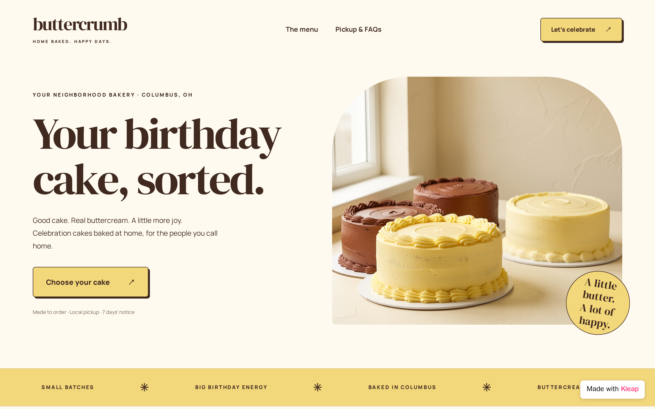 Buttercrumb website example