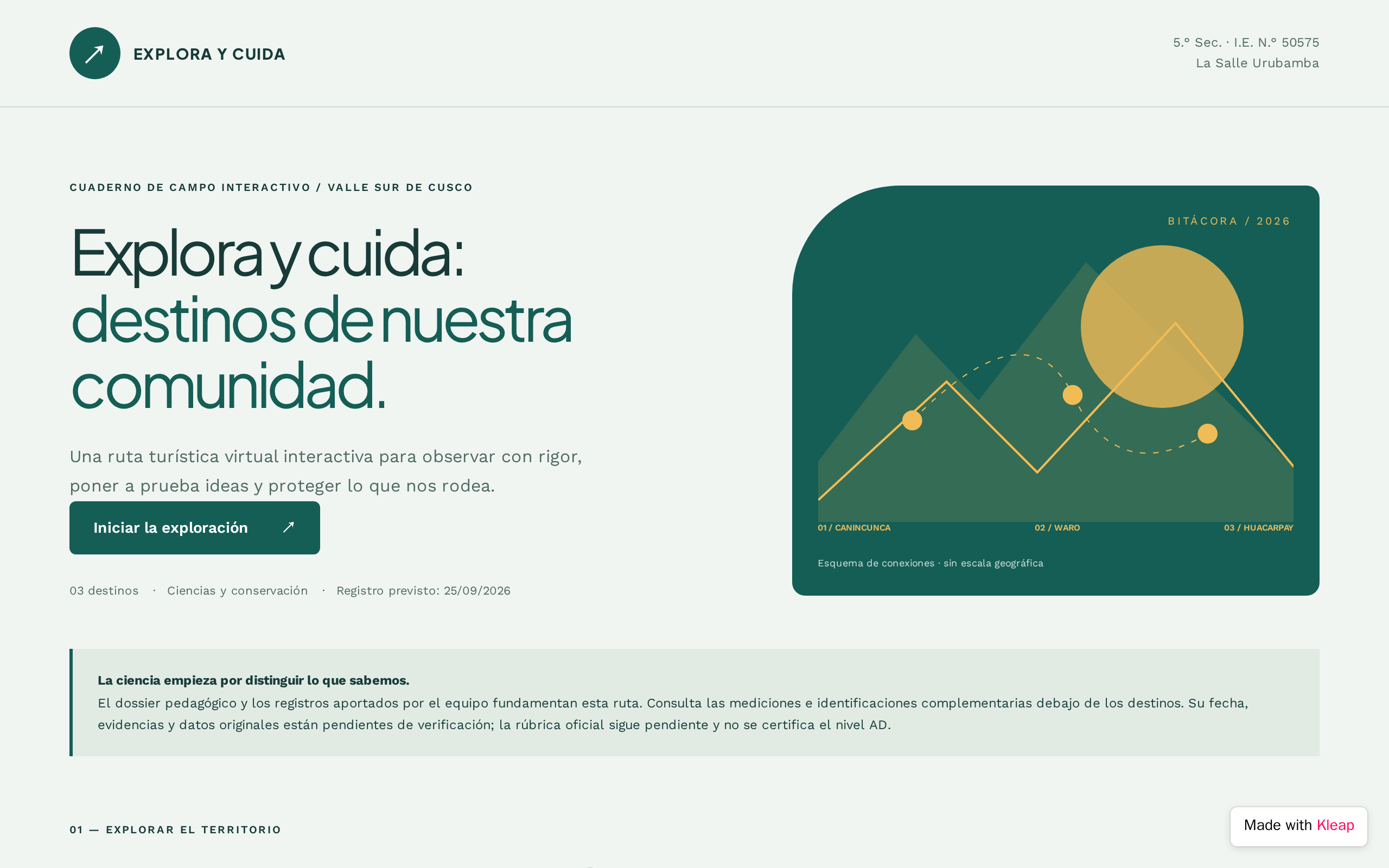 Explora y cuida: destinos de nuestra comunidad