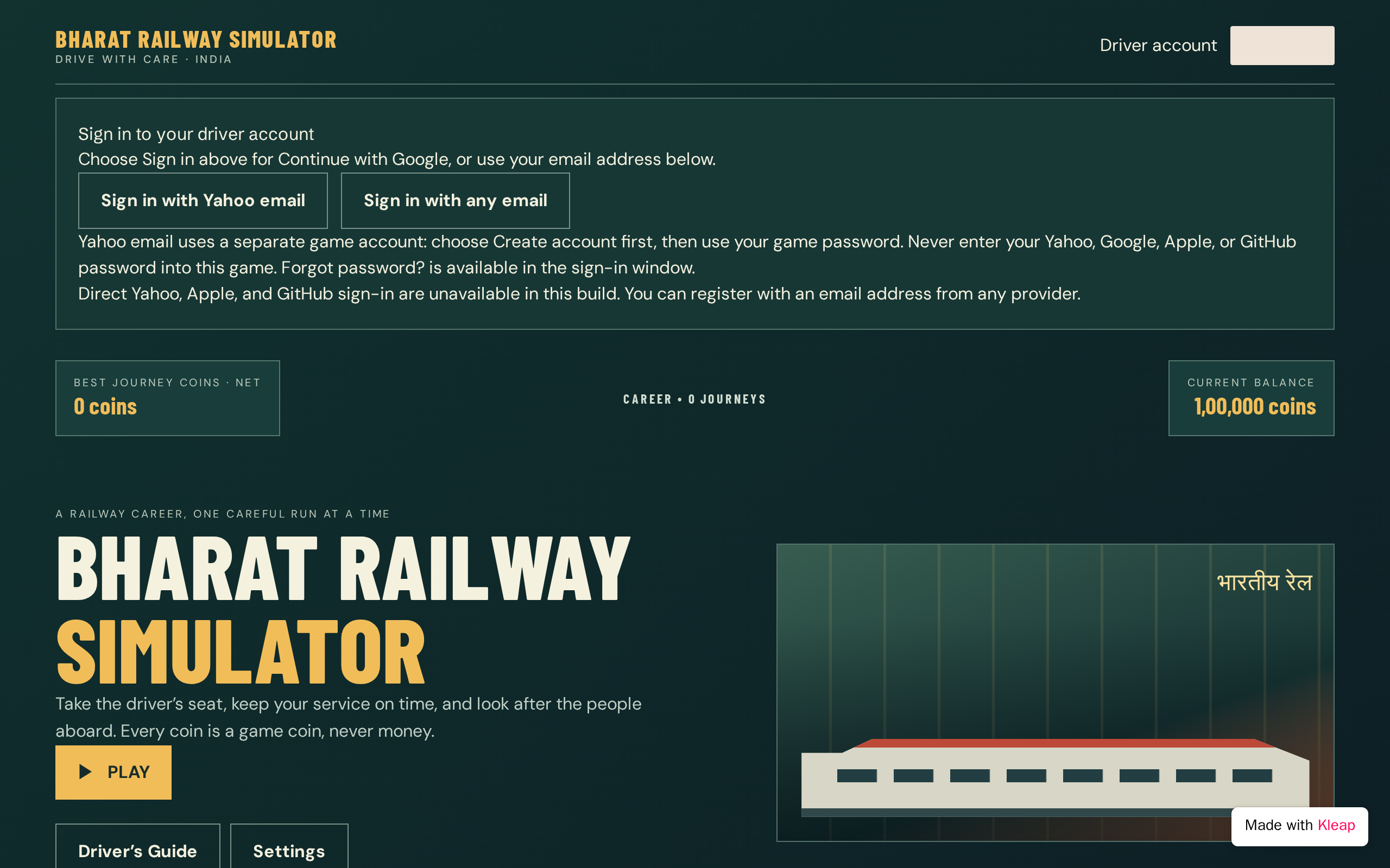 Bharat Railway Simulator