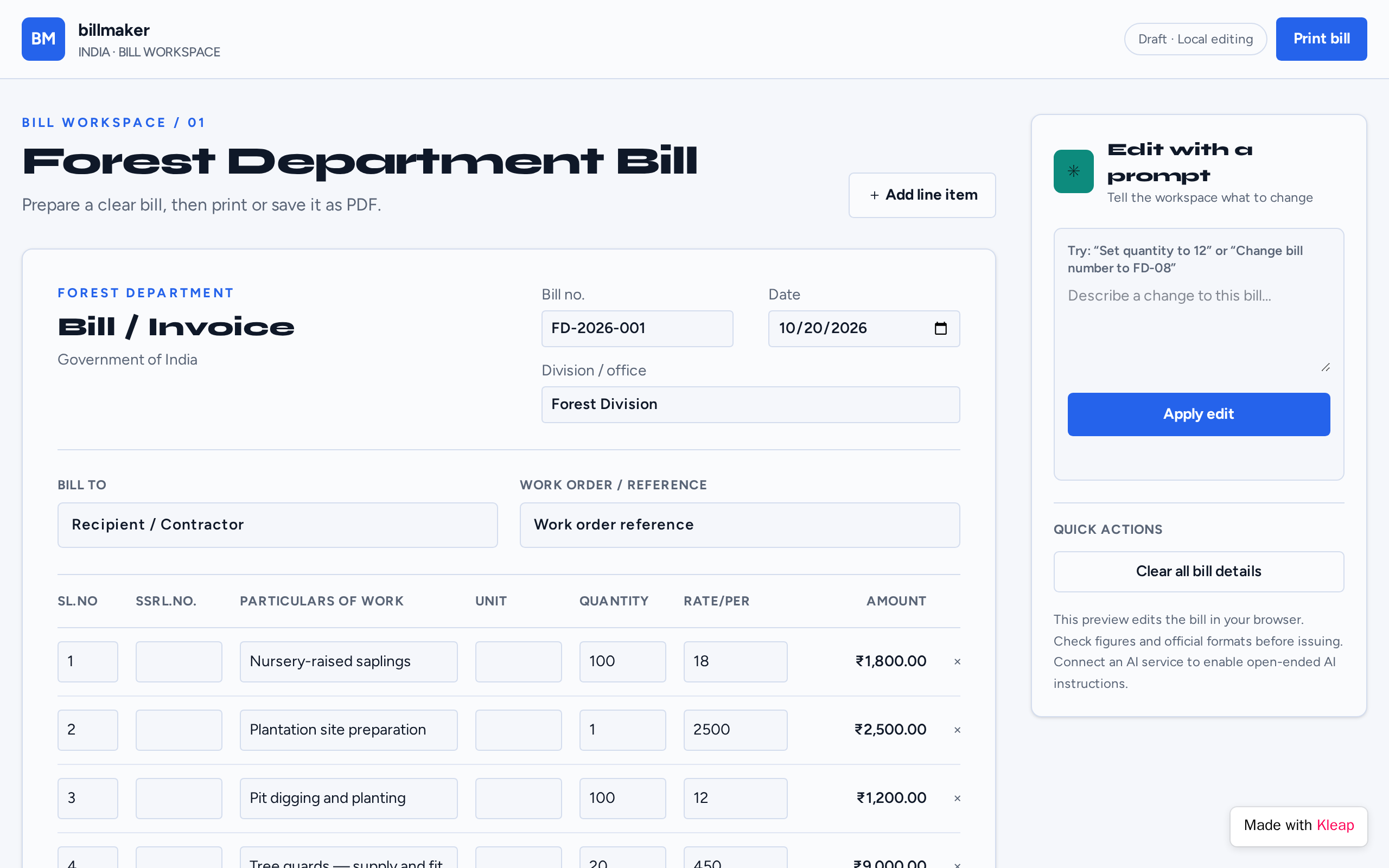 billmaker