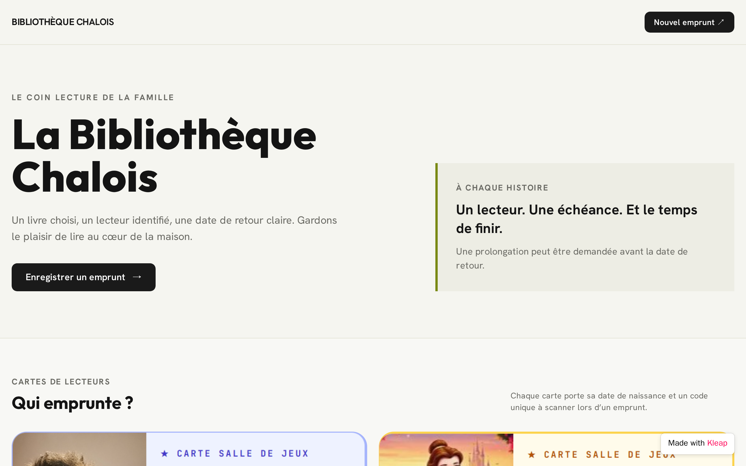 emprunte. et aussi une date d