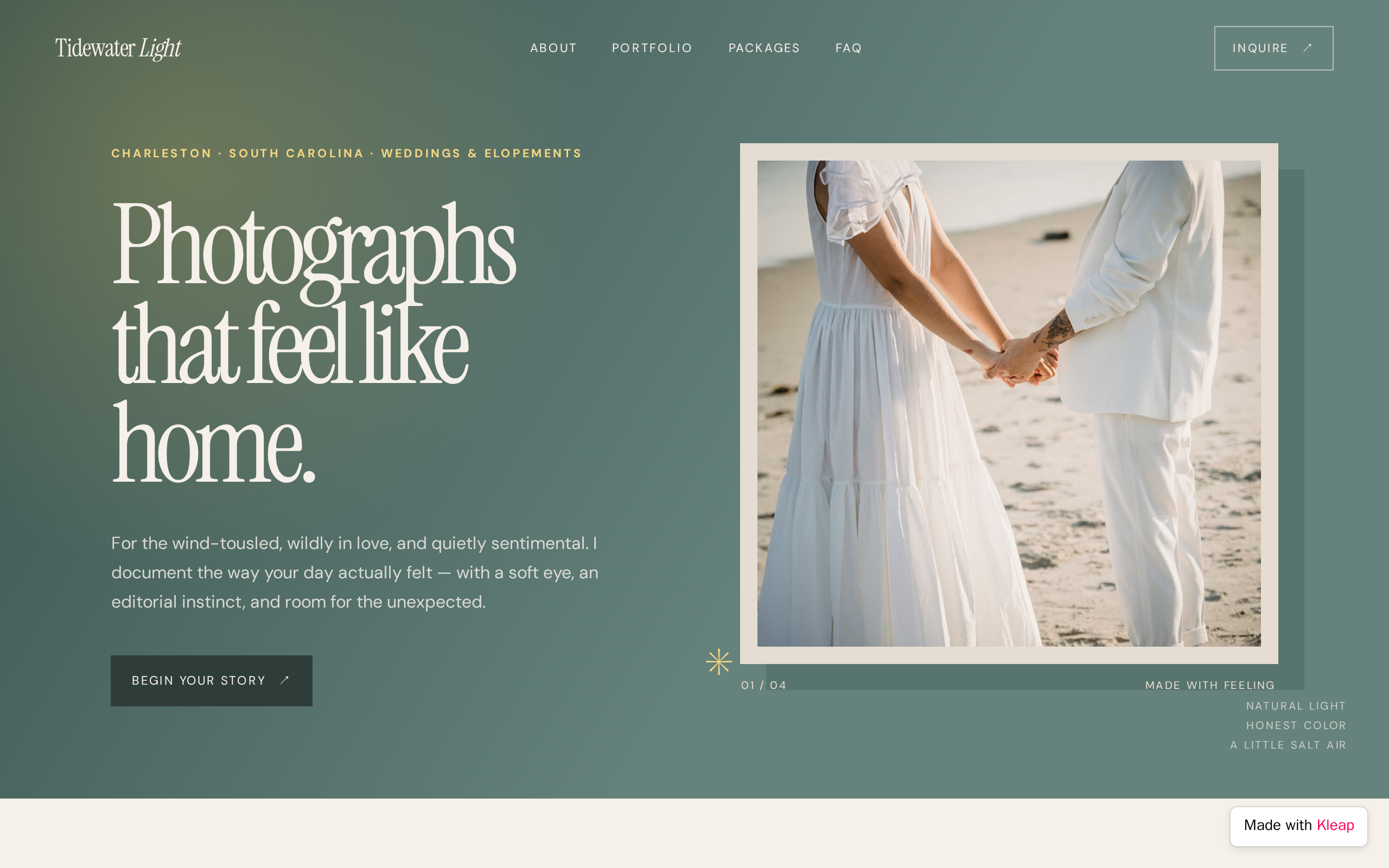 Tidewater Light Photography website example