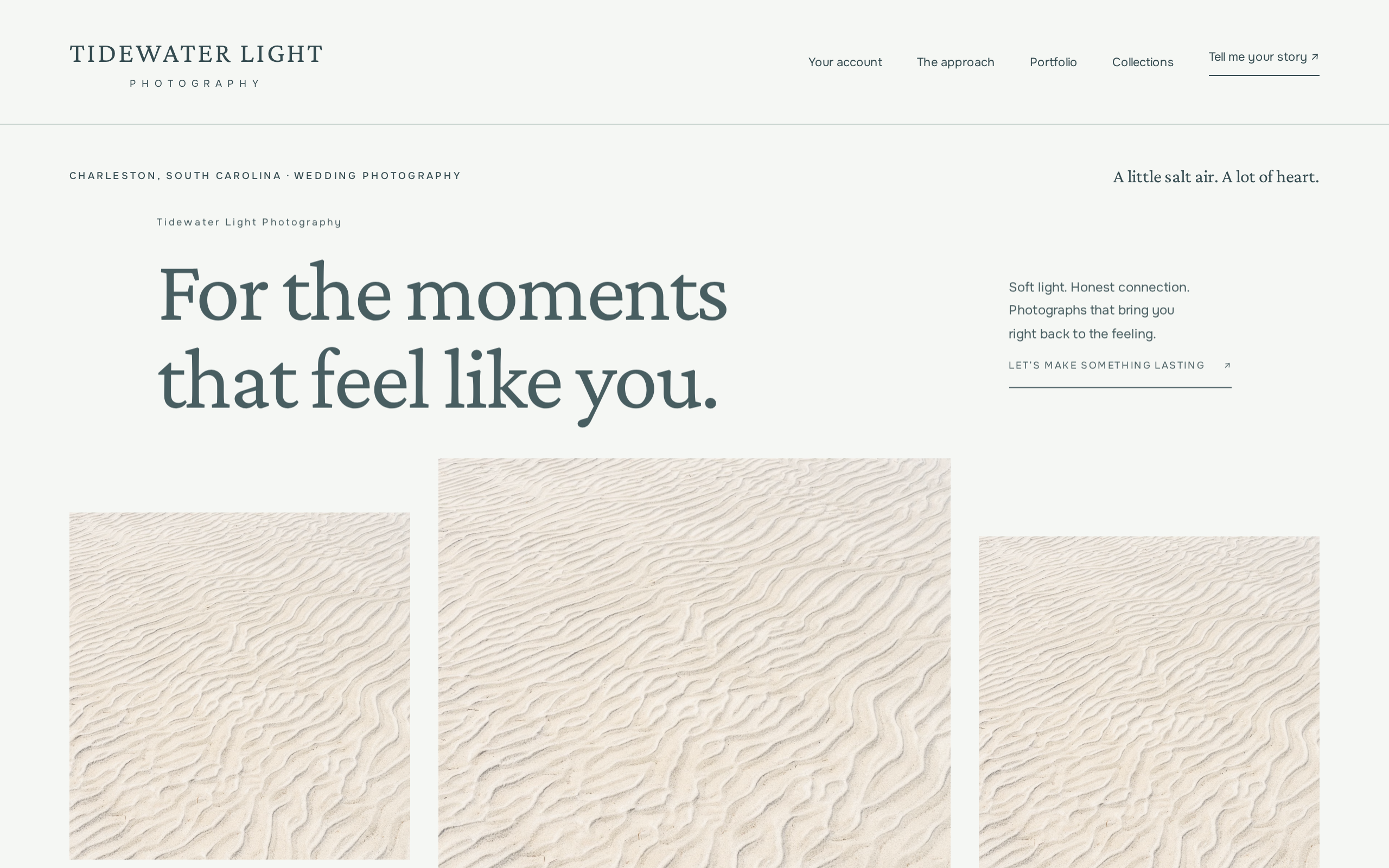Tidewater Light Photography website example