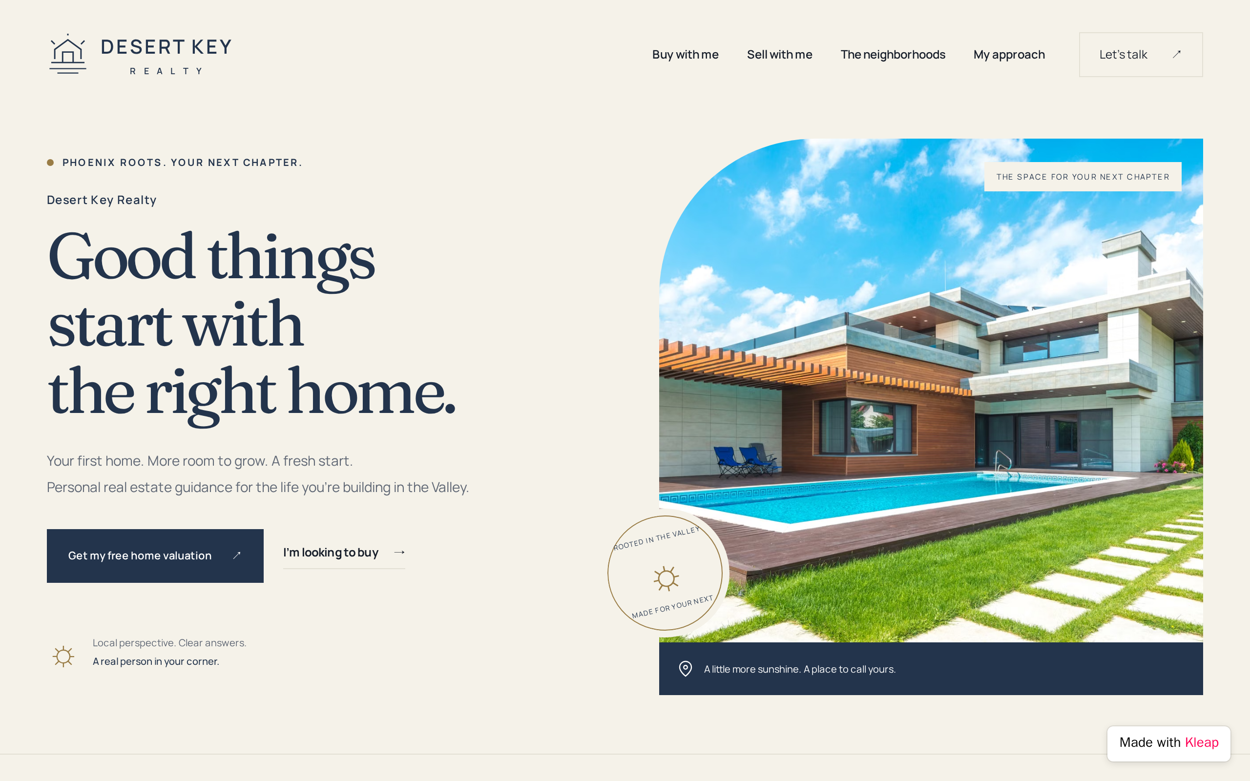 Desert Key Realty website example