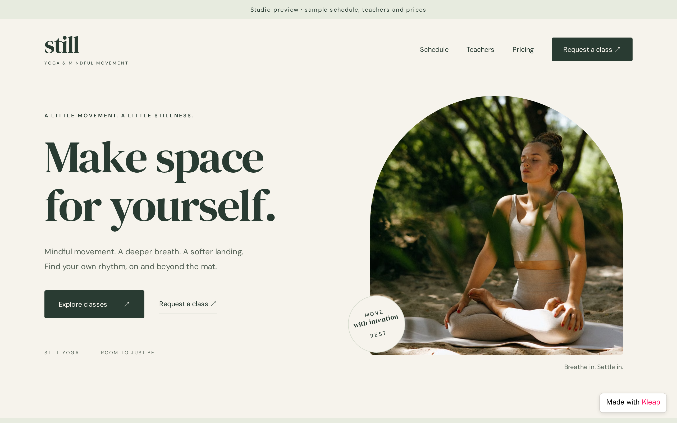 Still Yoga zrc7 website example