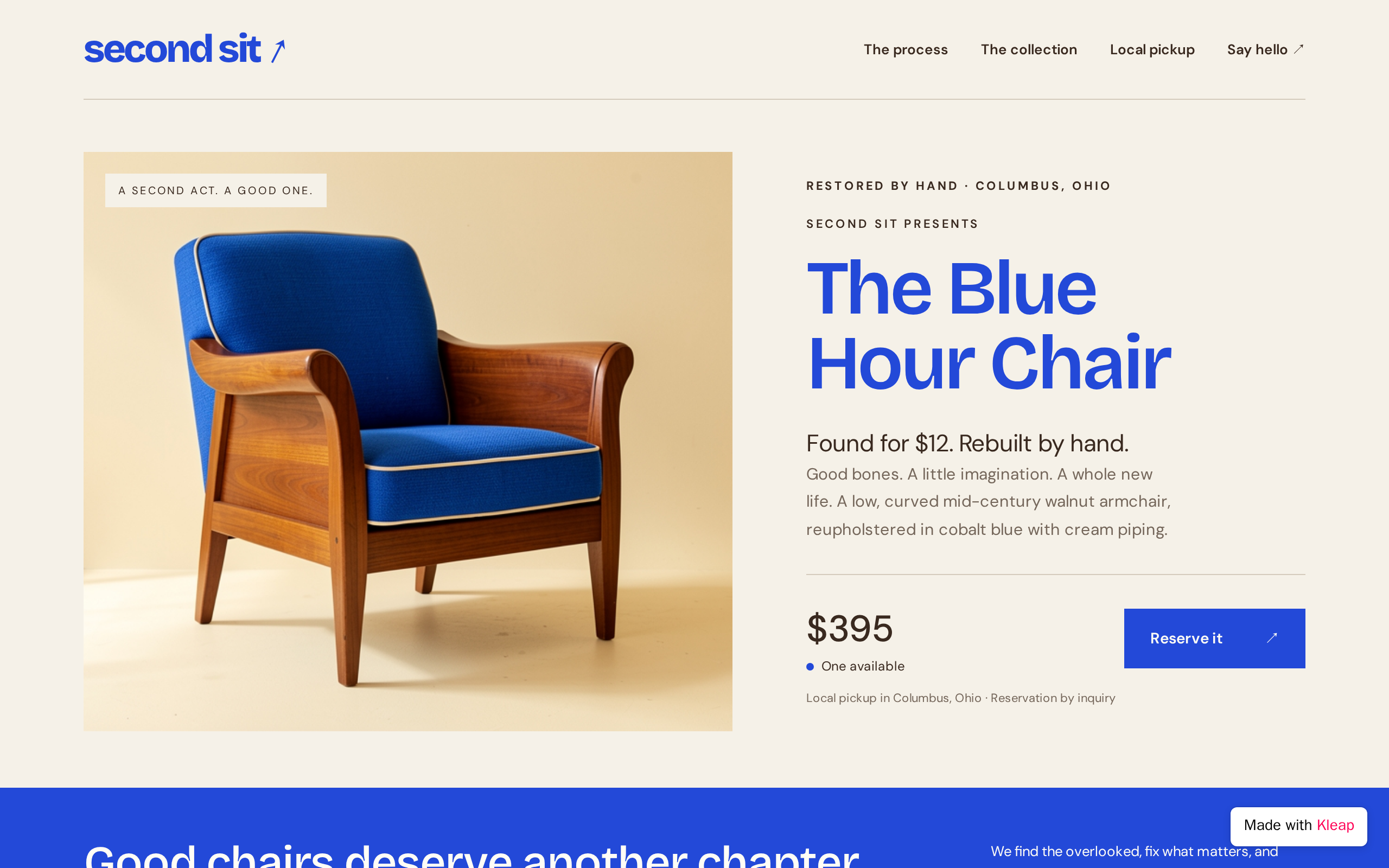 Second Sit website example