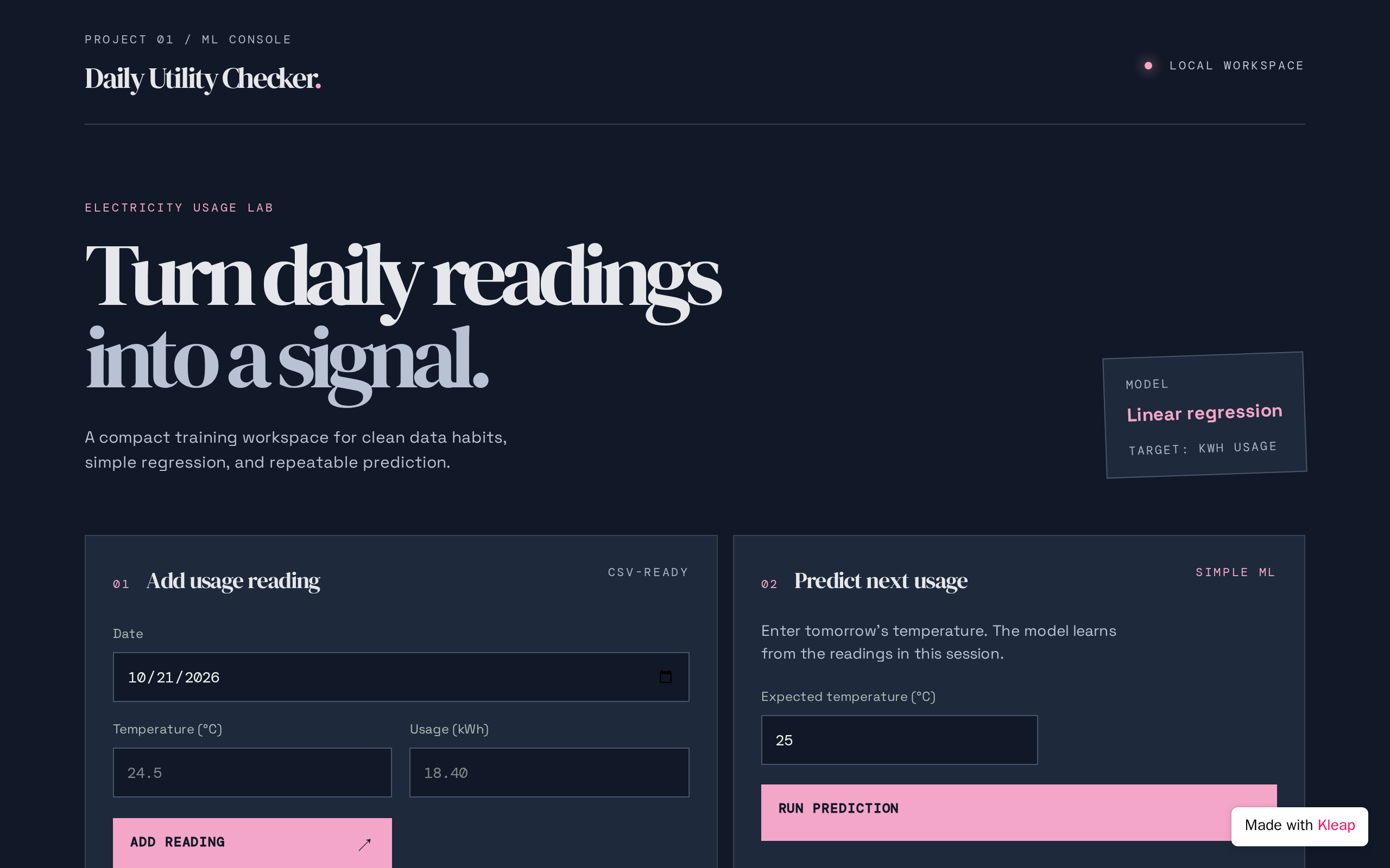 Daily Utility Checker