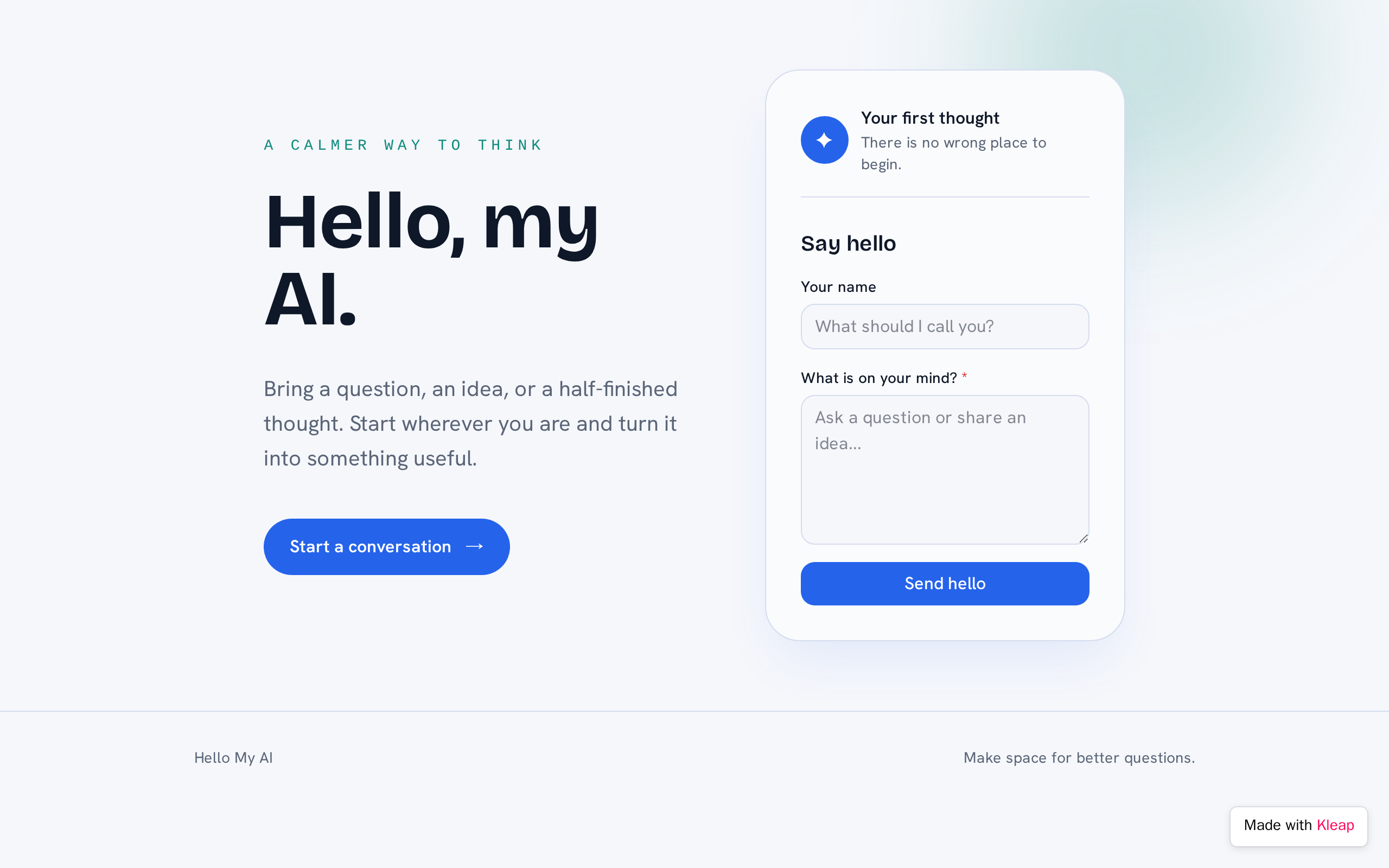 Hello My Ai