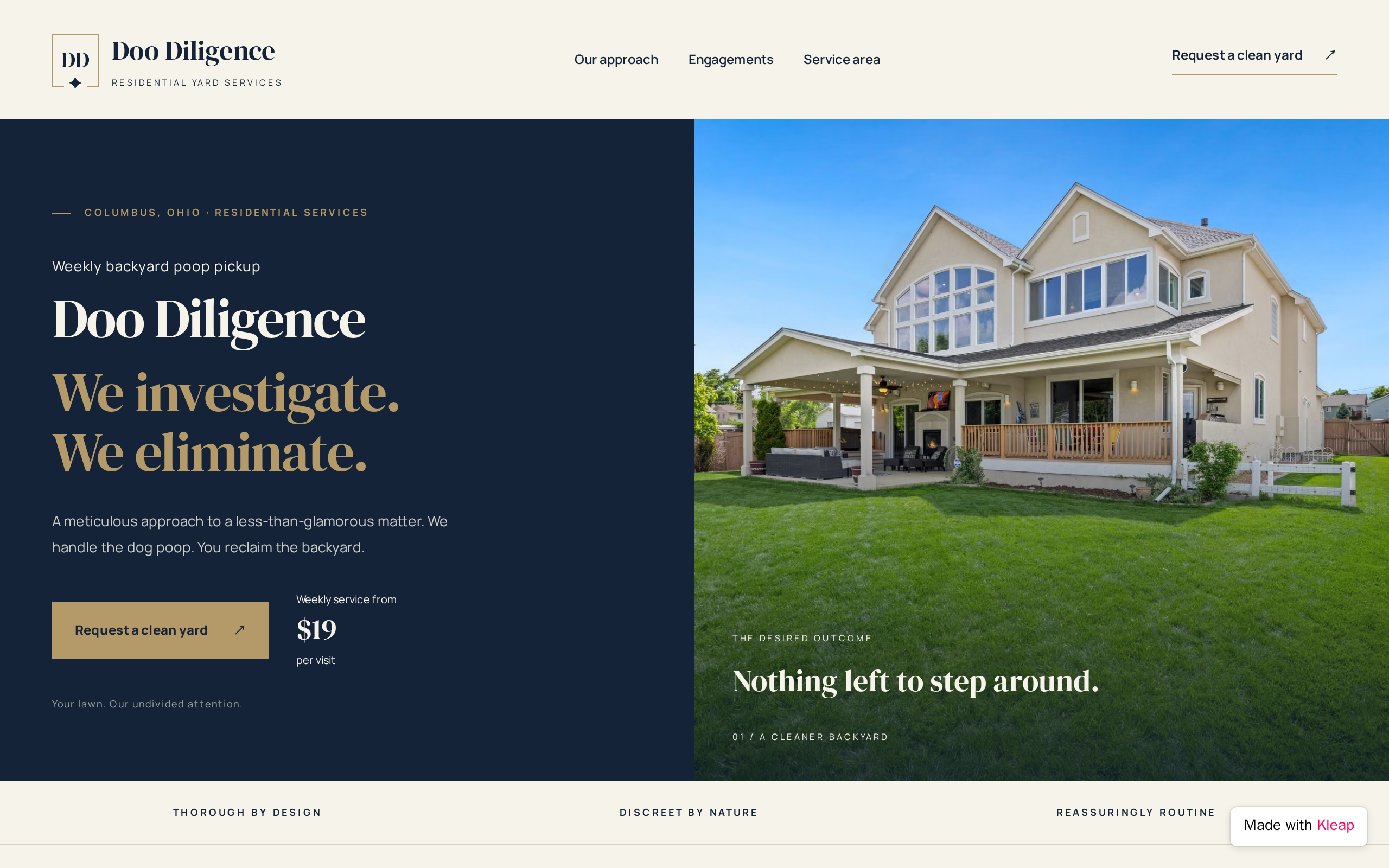 Doo Diligence website example
