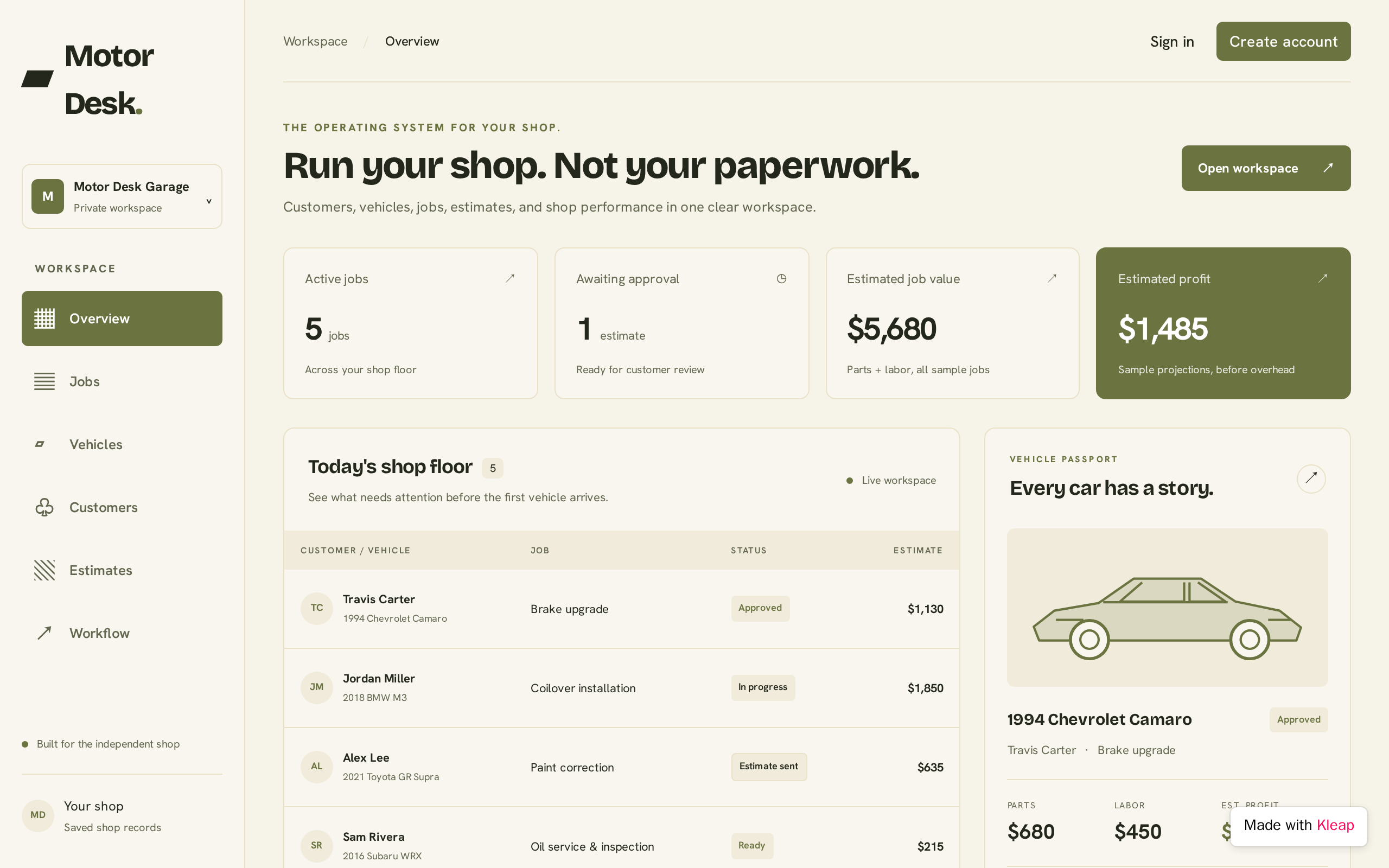 MotorDesk