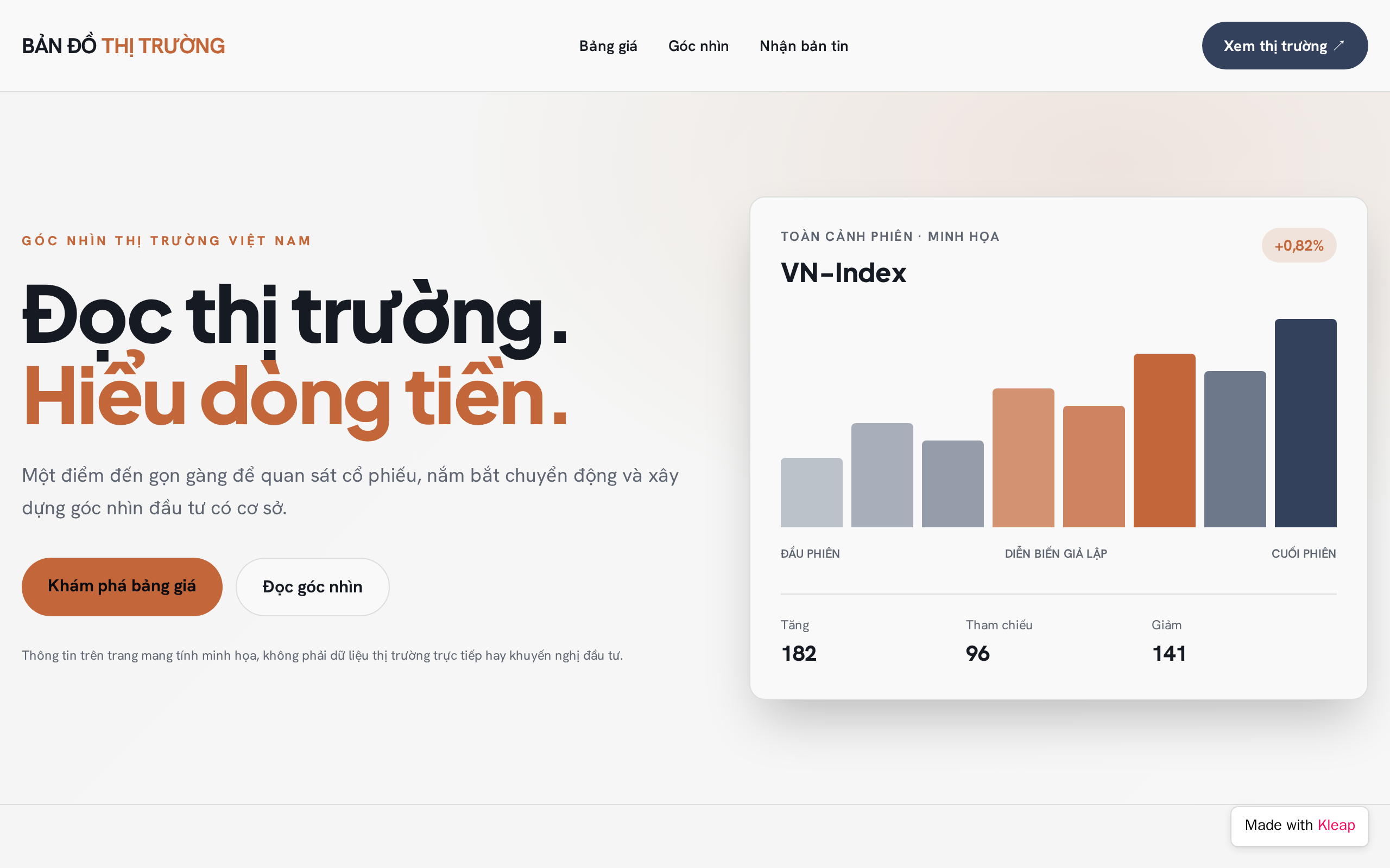 Làm web về chứng khoán