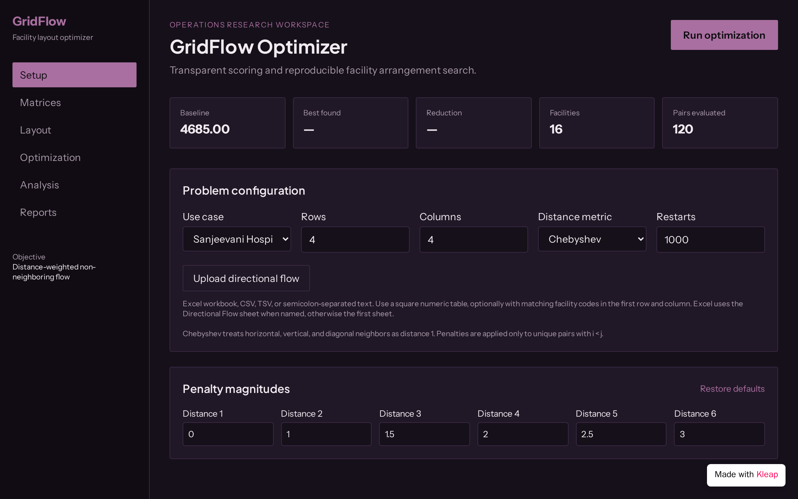 GridFlow Optimizer website example