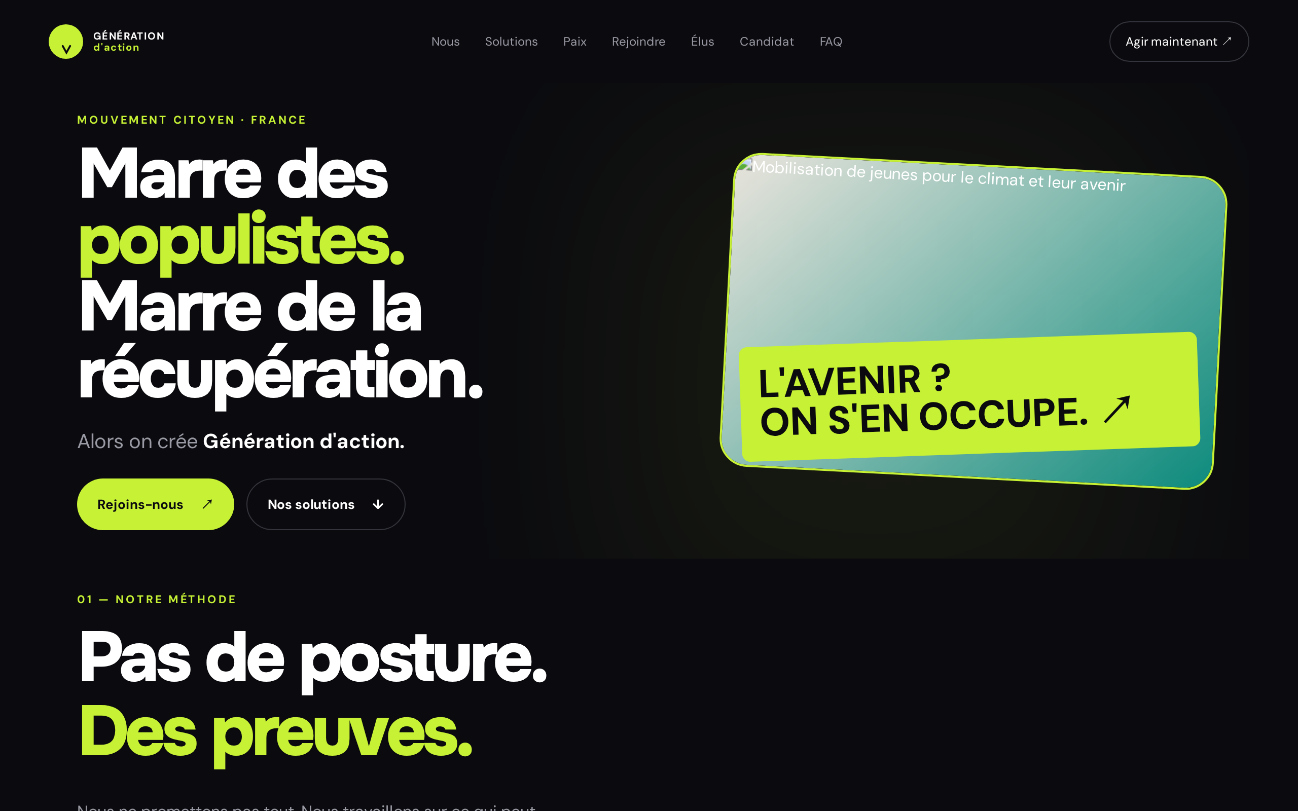 Génération d'action